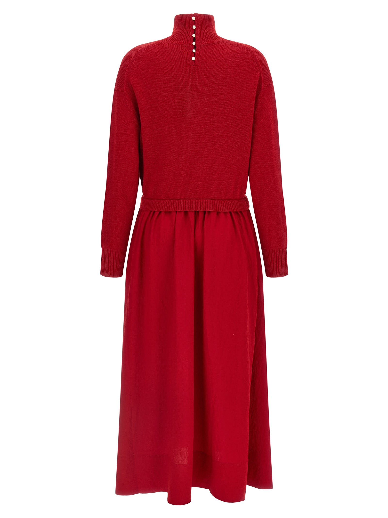 Red Wool Long Dress