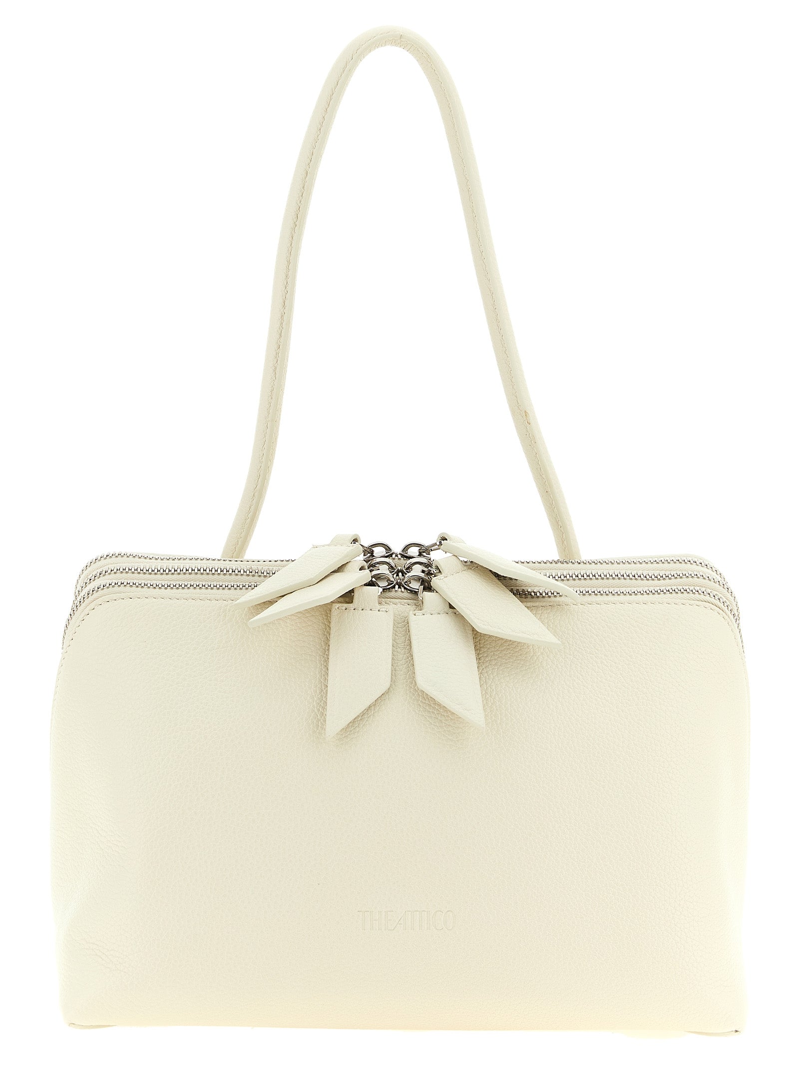 White Calfskin Shoulder Bag