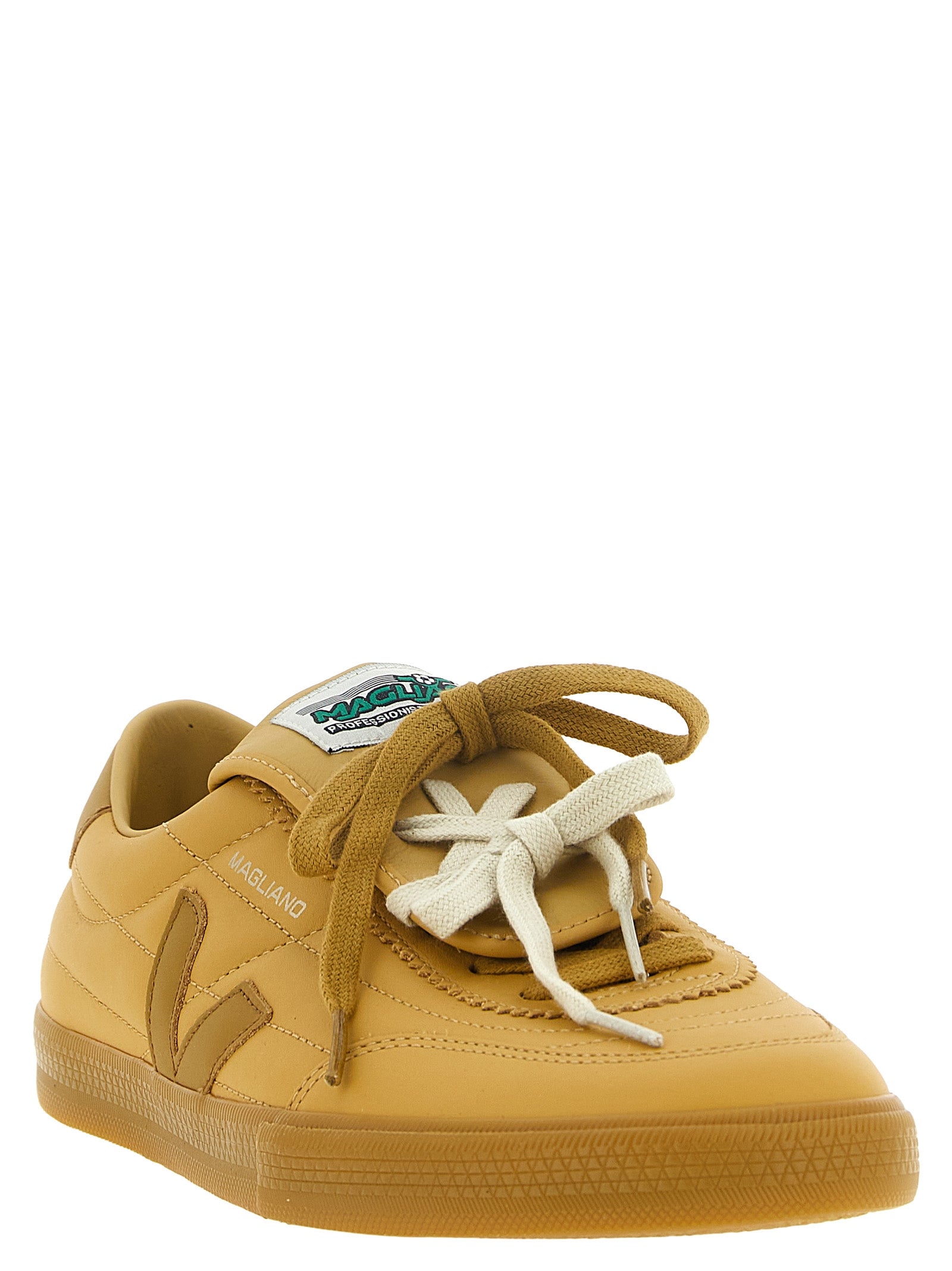 Beige Calfskin Athletic Sneakers
