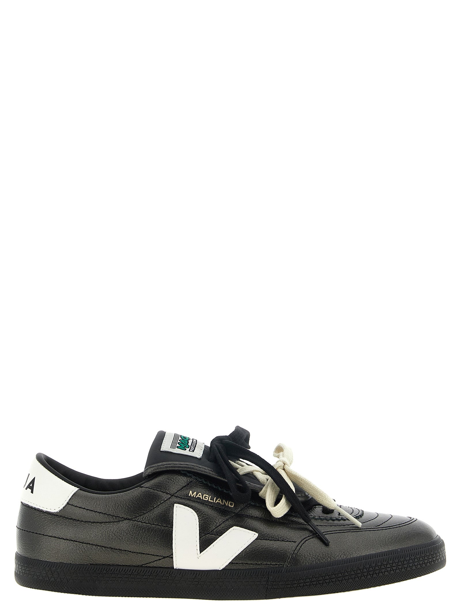 Black Calfskin Low Top Sneakers