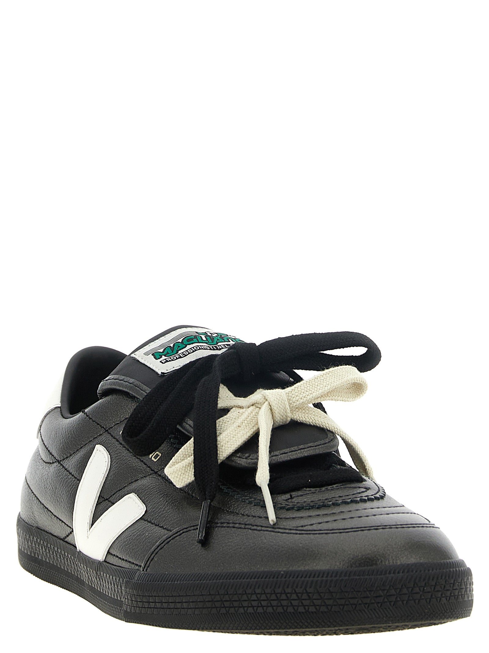 Black Calfskin Low Top Sneakers