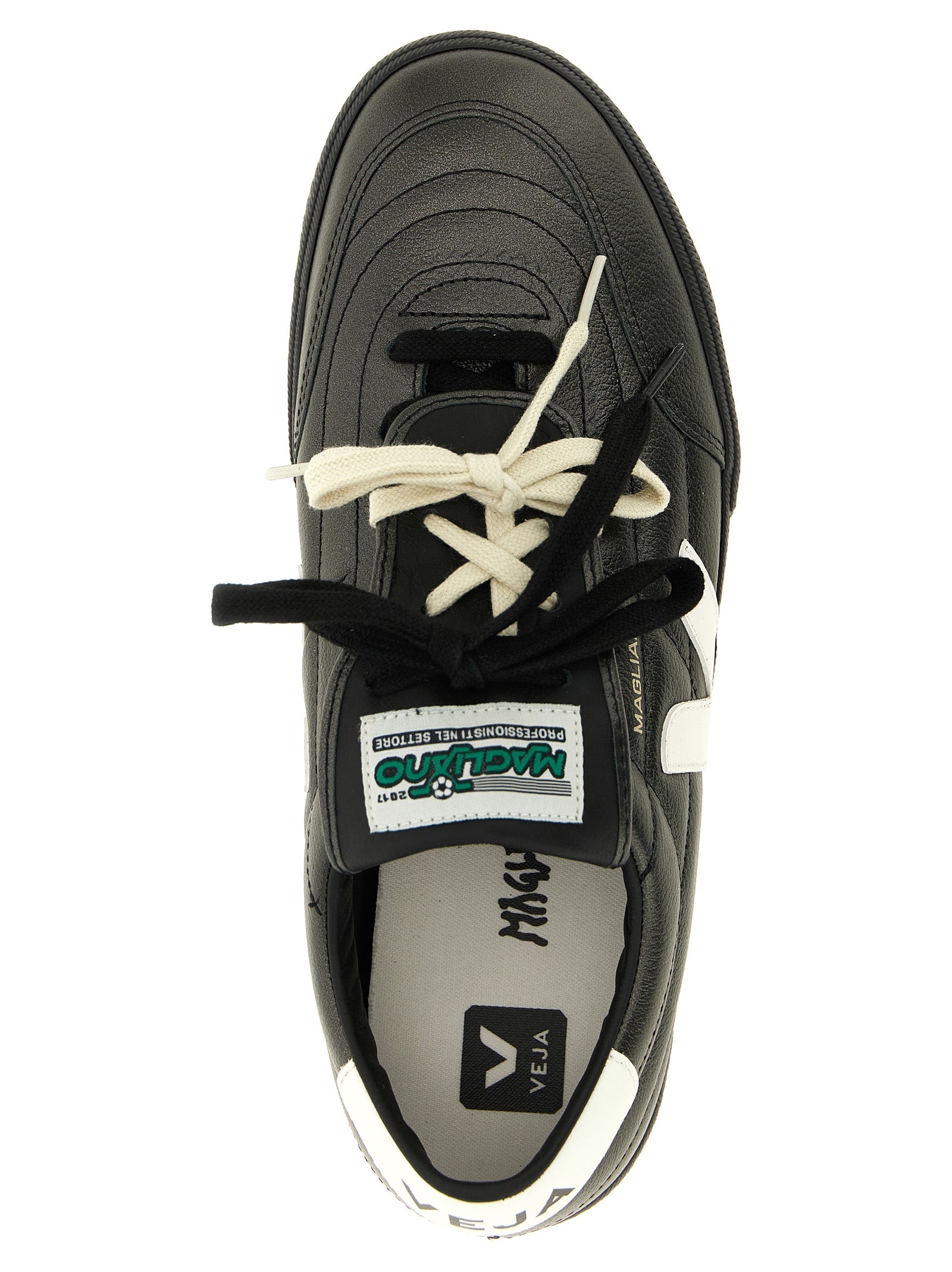 Black Calfskin Low Top Sneakers