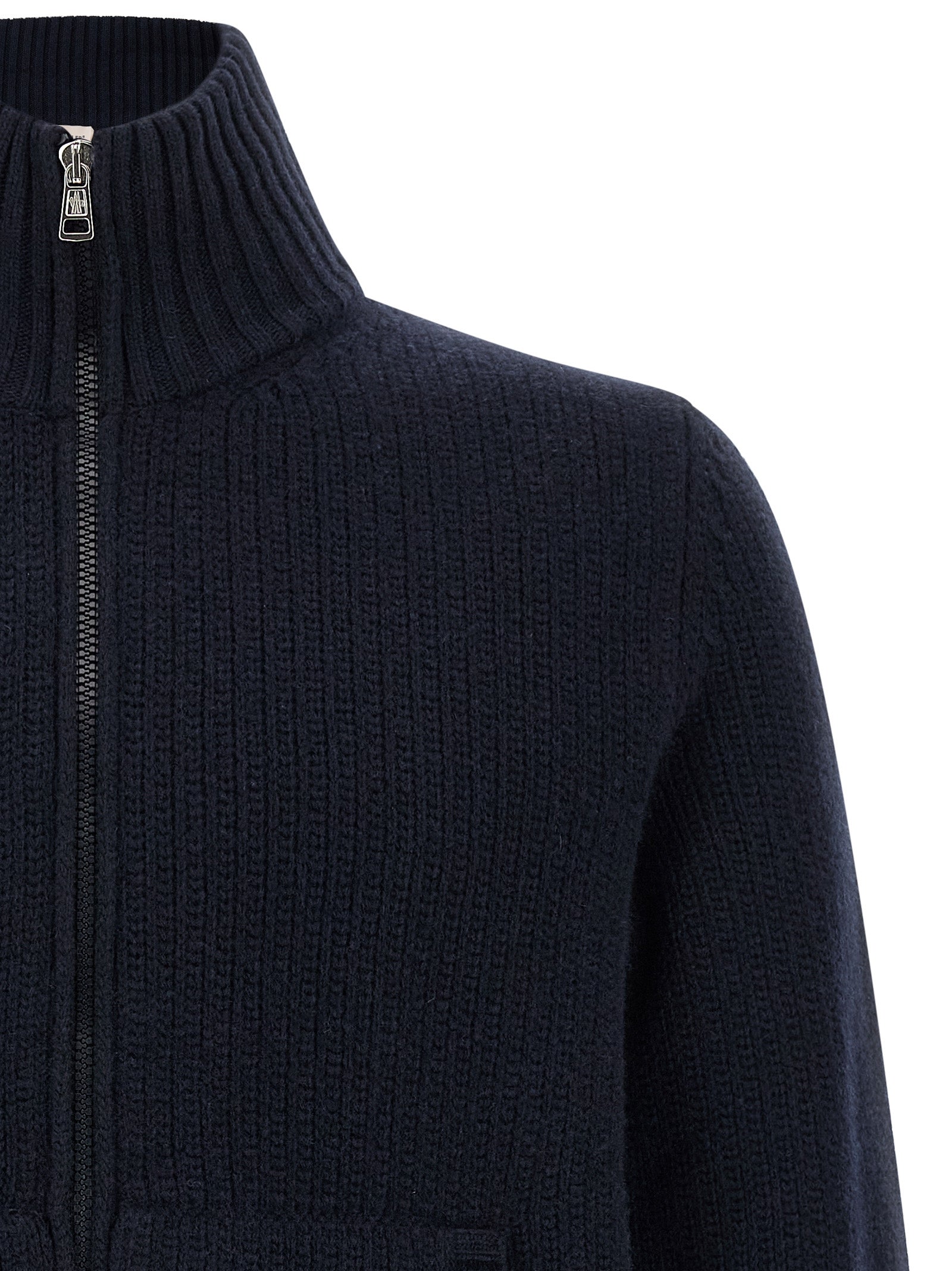 Blue Virgin Wool Cardigan