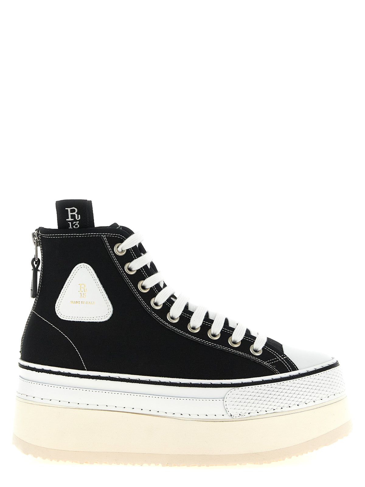Bicolor Calfskin Platform Sneakers