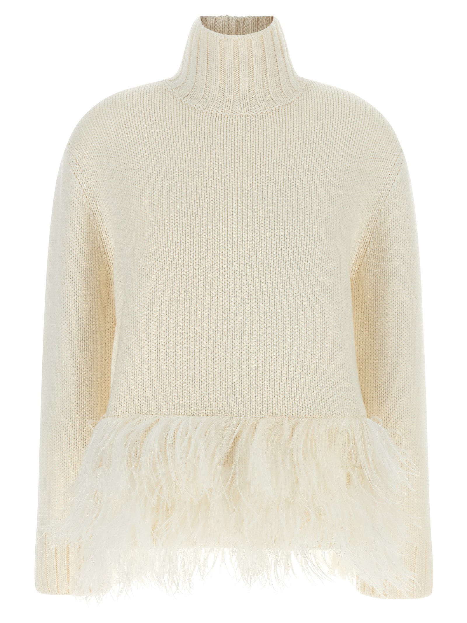 White Virgin Wool Cardigan