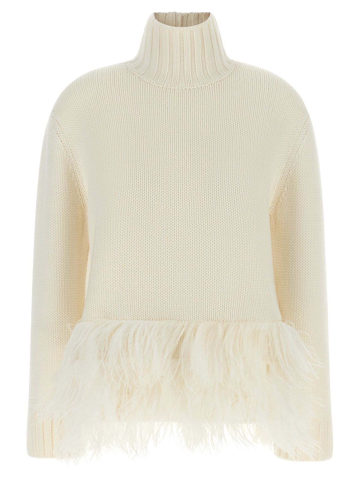 White Virgin Wool Cardigan