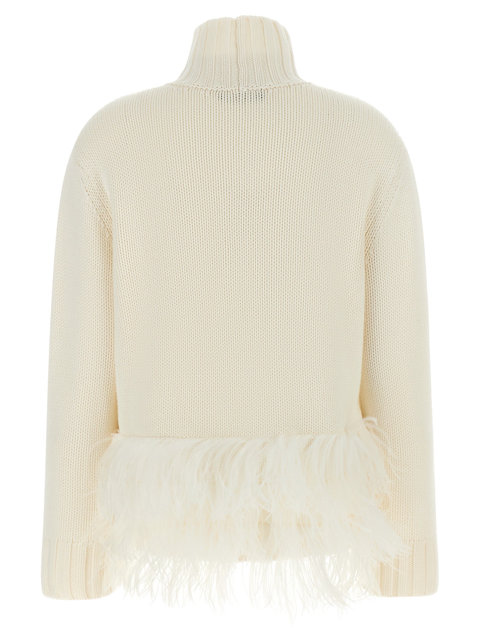 White Virgin Wool Cardigan