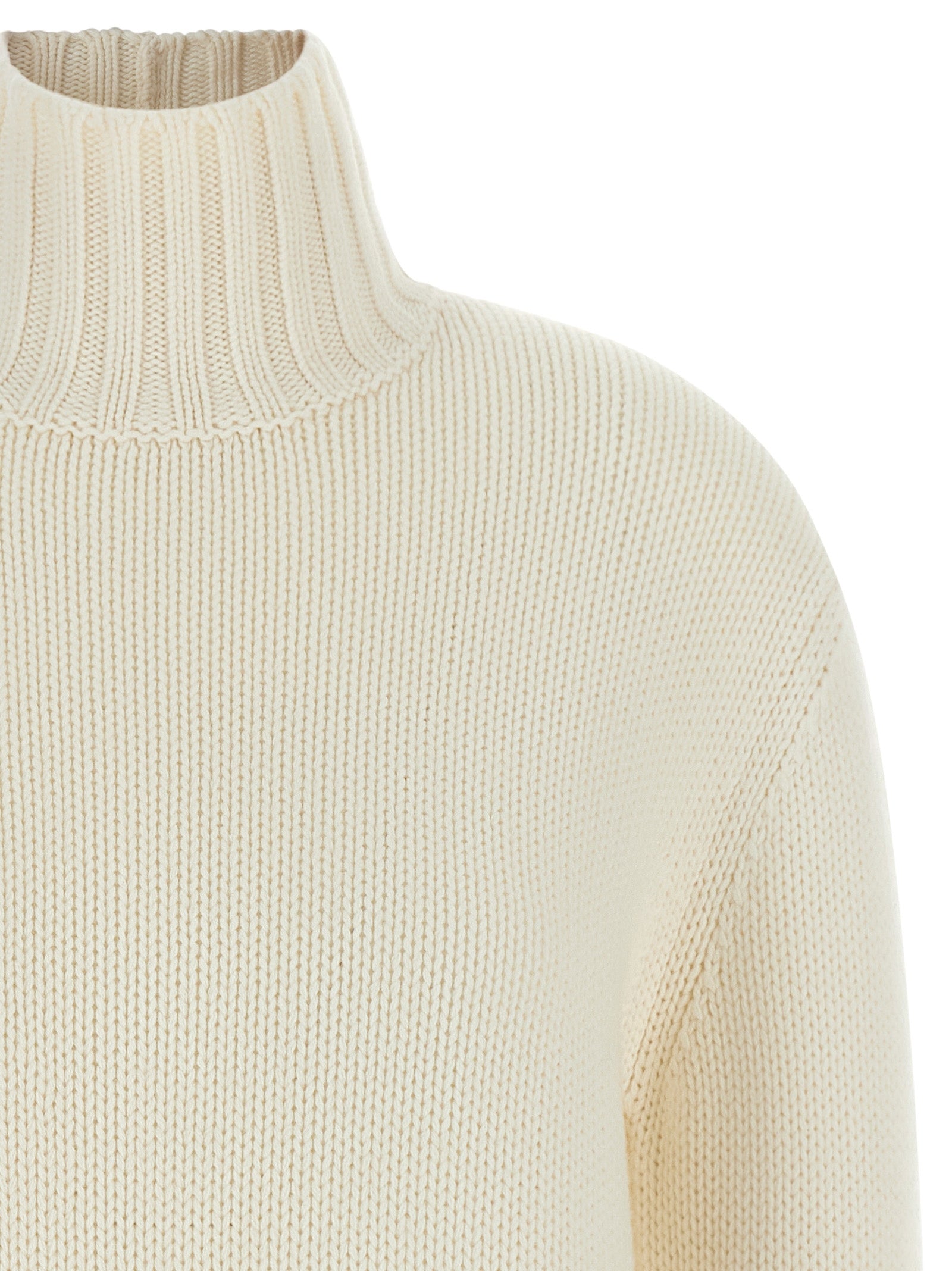 White Virgin Wool Cardigan