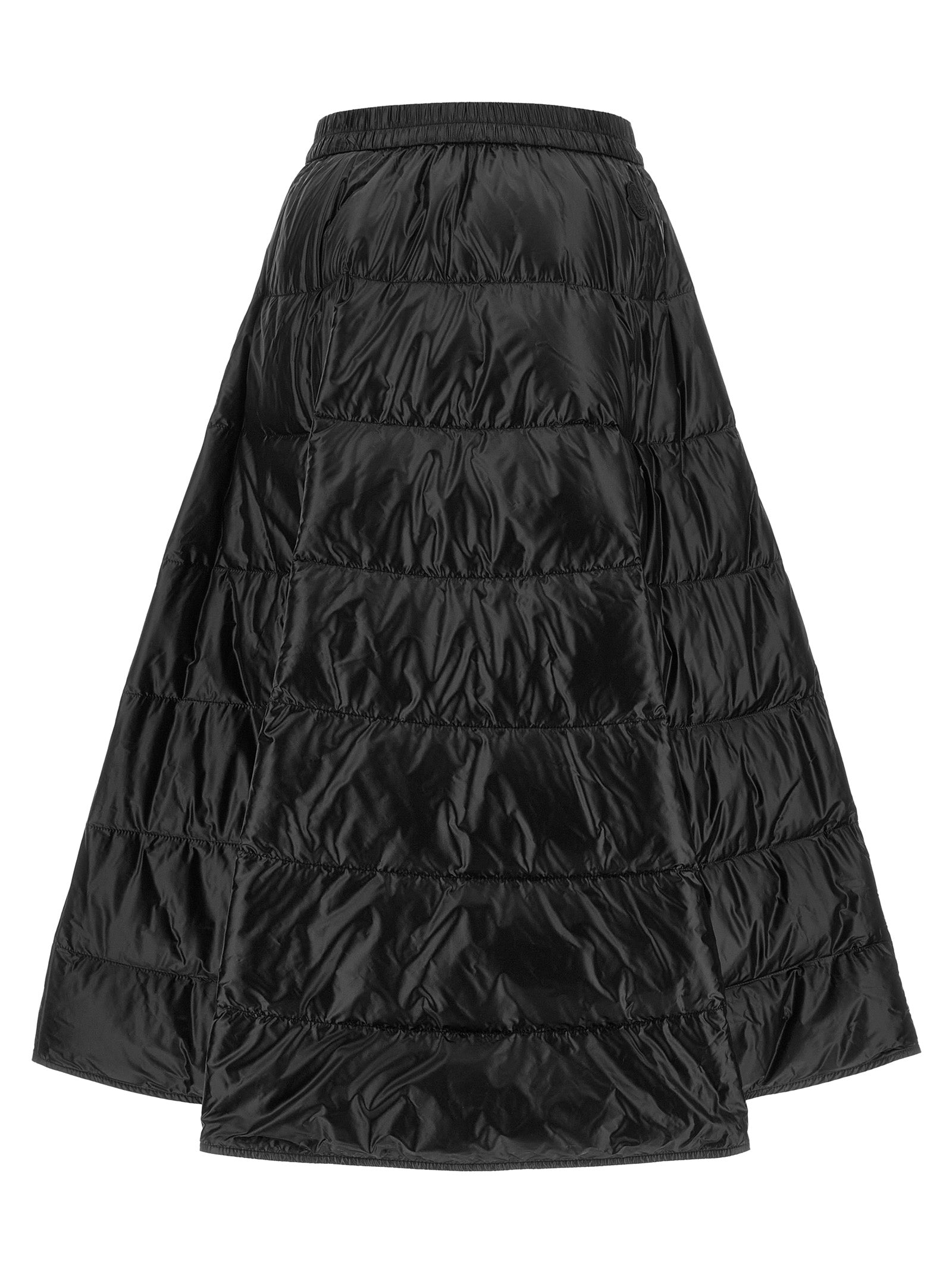Black Polyamide Midi Skirt