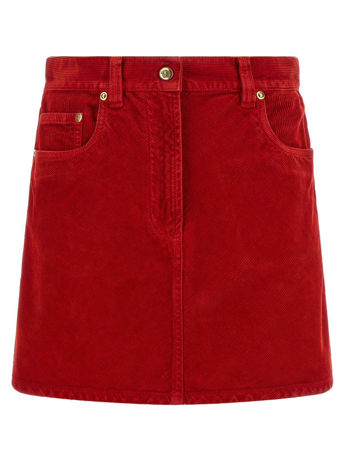 Red Cotton Long Skirt