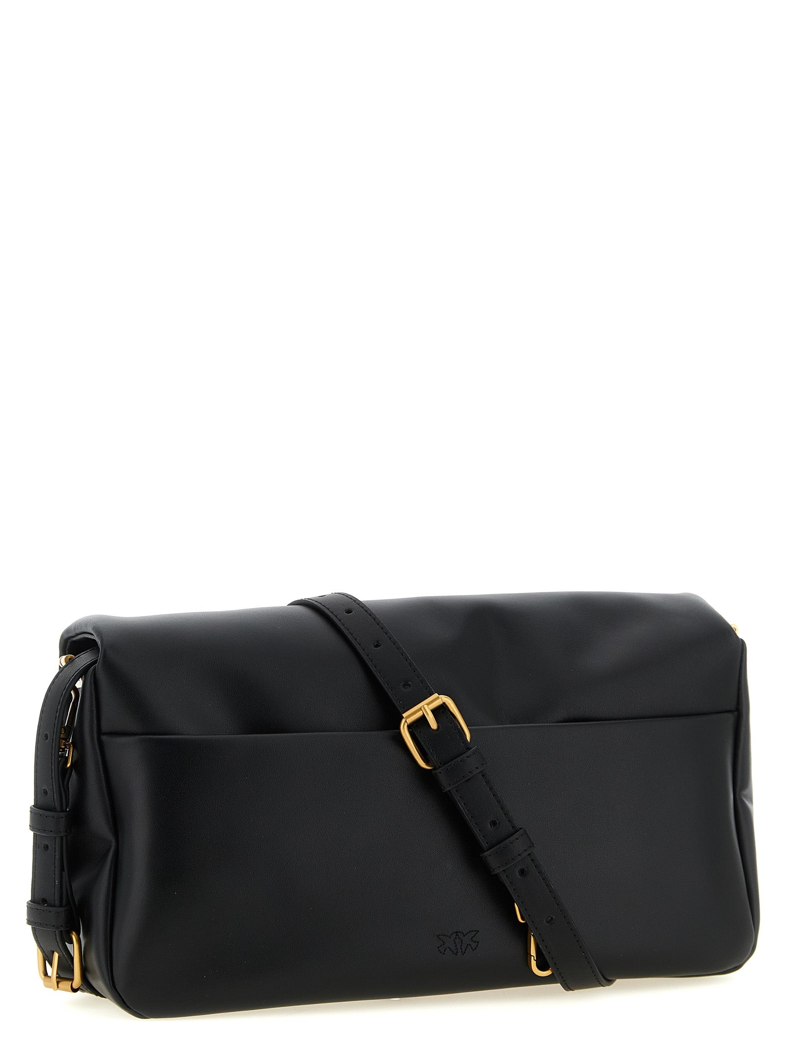 Black Lamb Leather Crossbody Bag