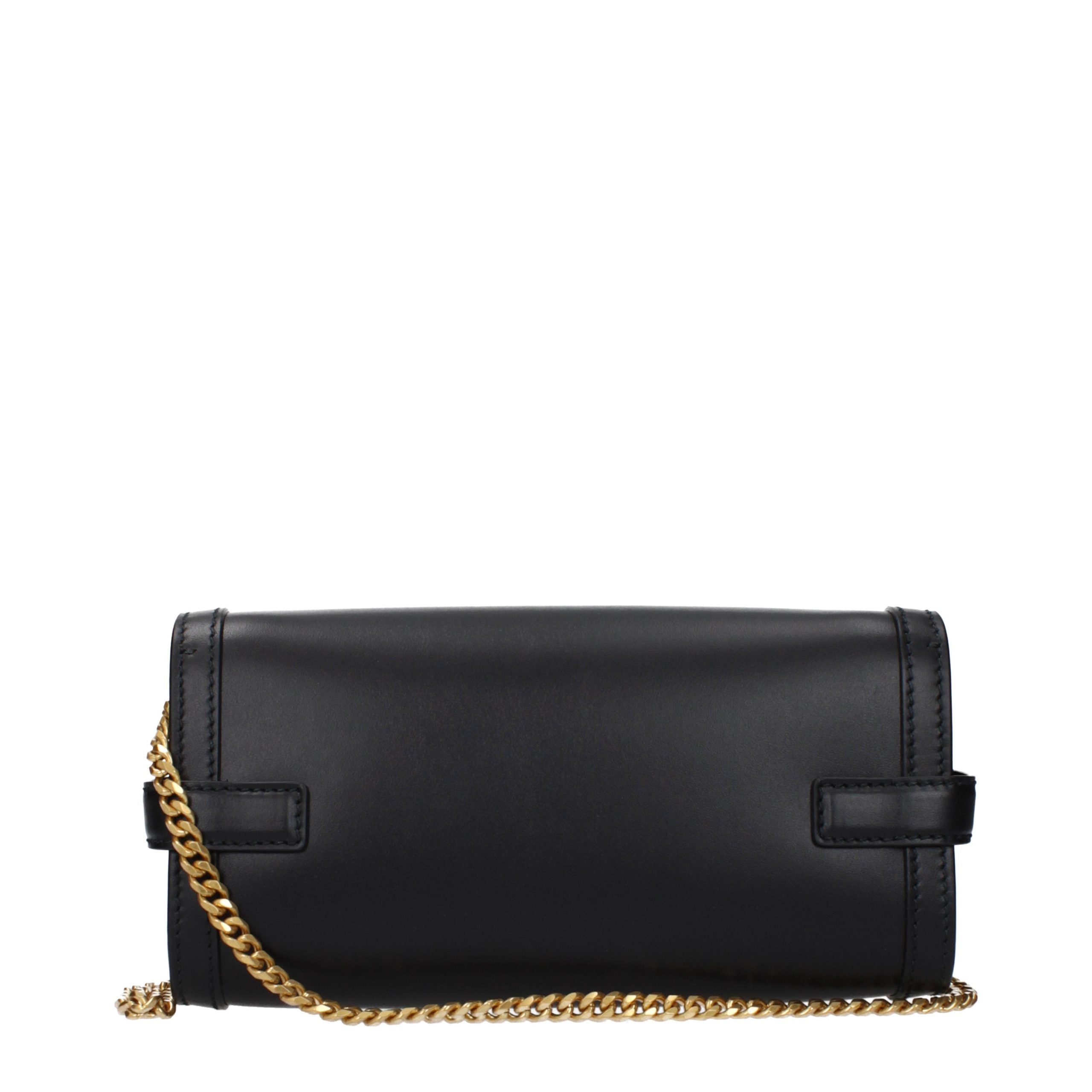 Black Leather Clutch Bag