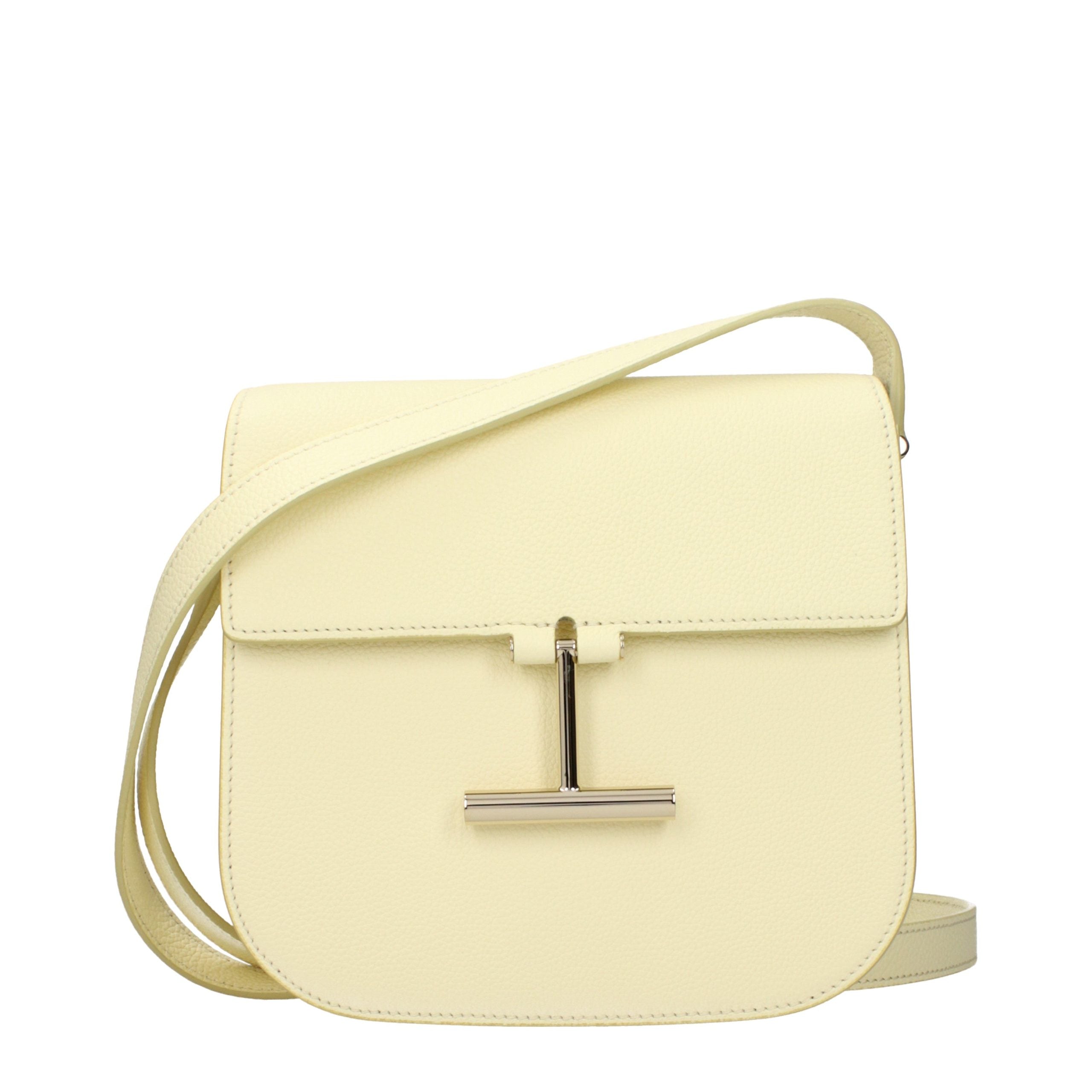 Yellow Leather Crossbody Bag