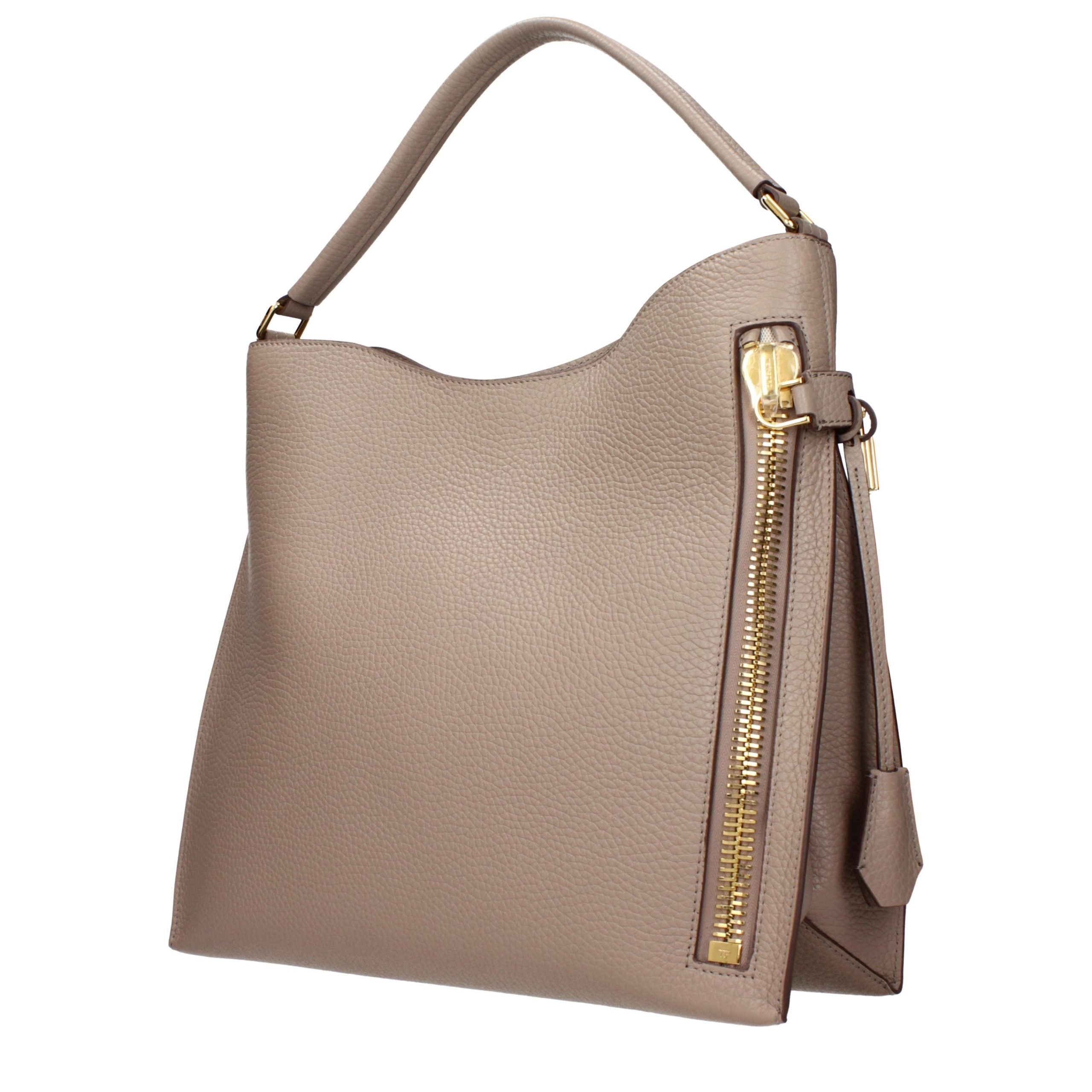 Beige Leather Handbag