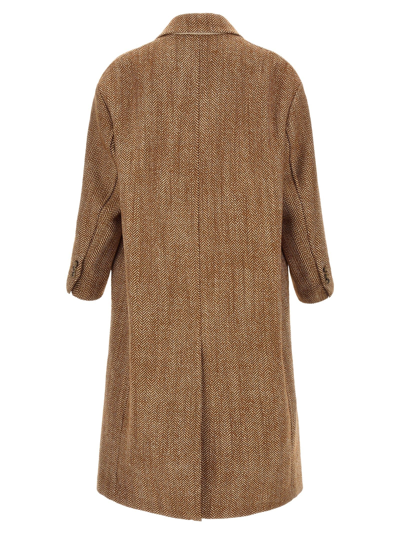 Brown Virgin Wool Coat