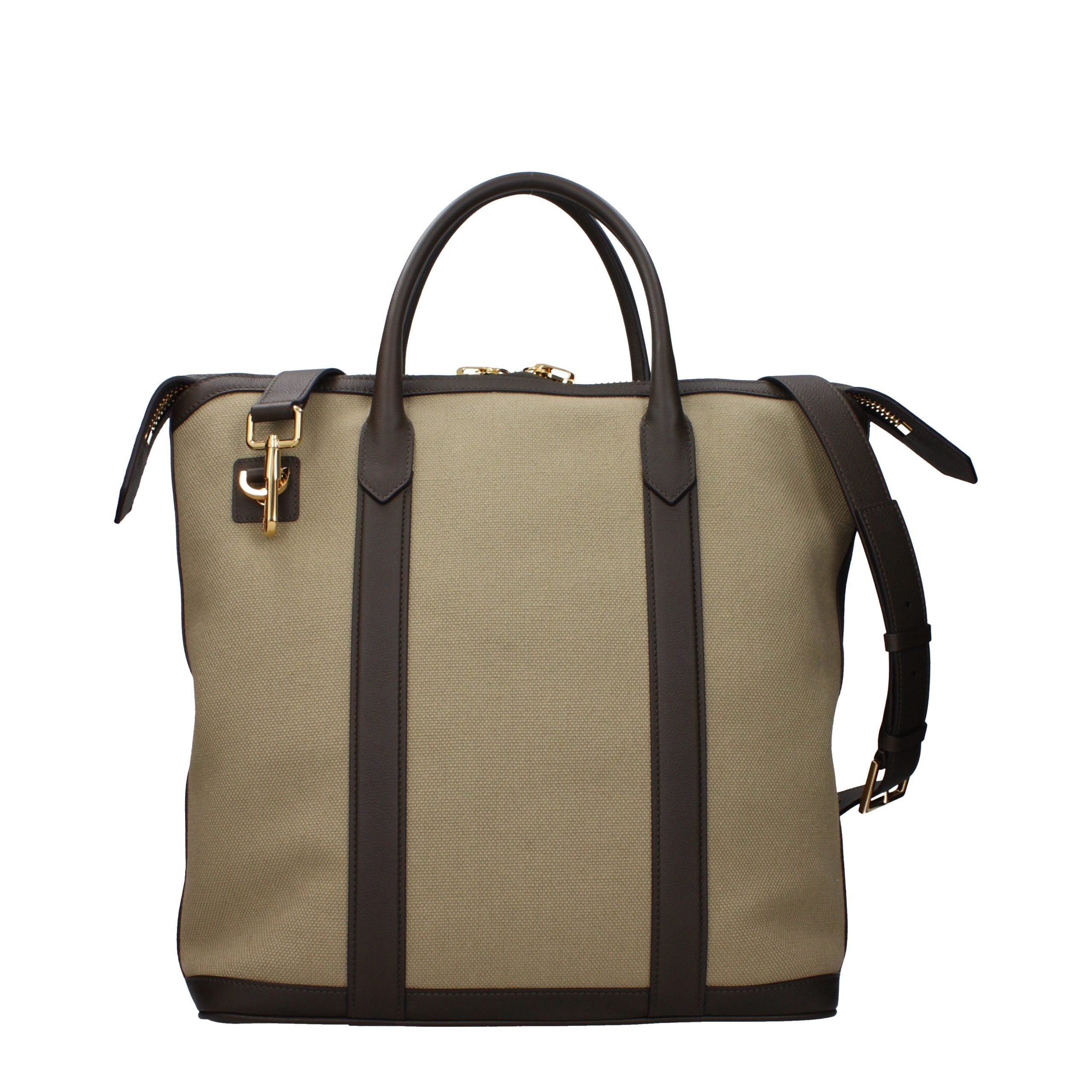 Beige Fabric Handbag