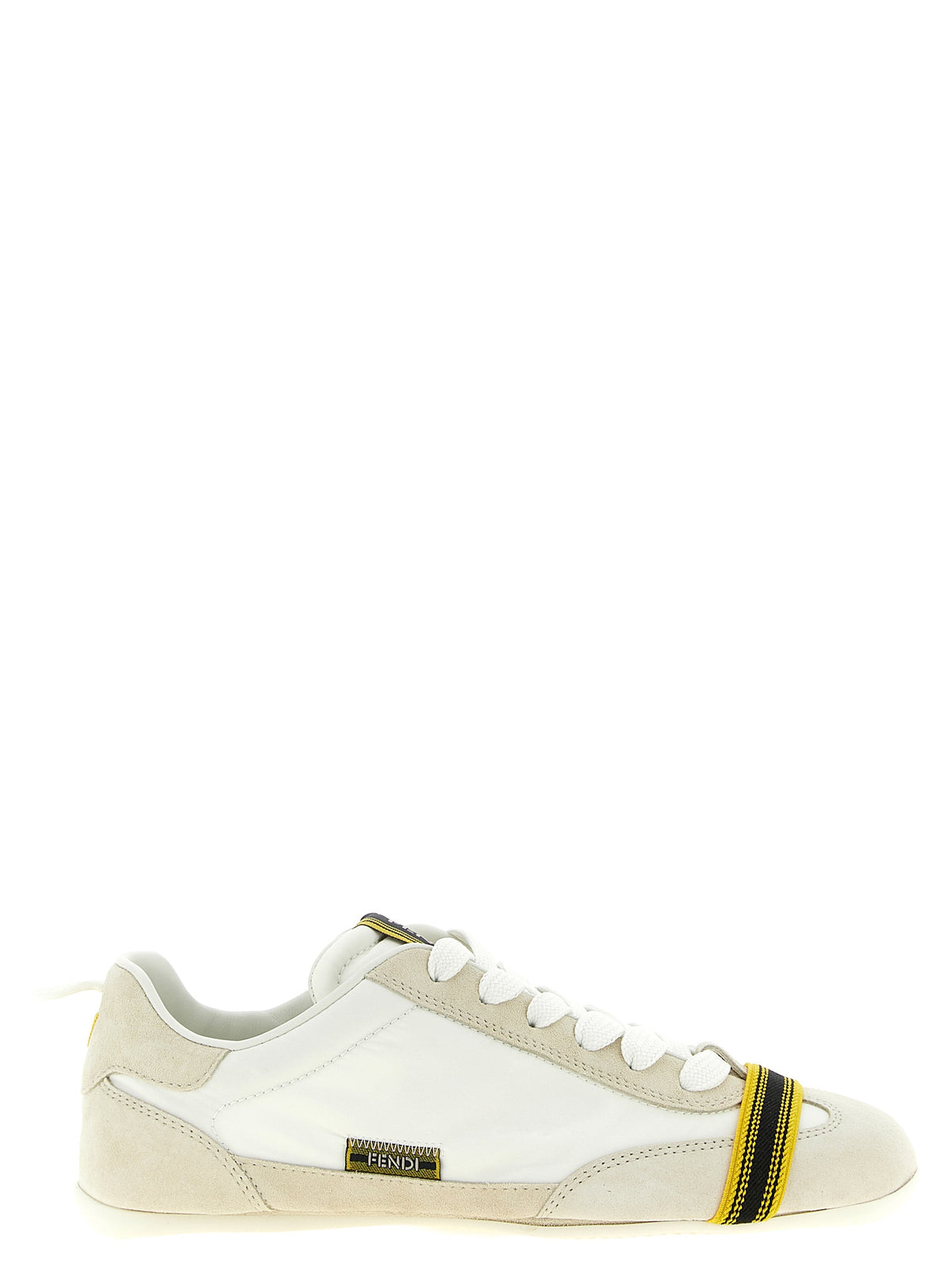 White Calfskin Athletic Sneakers