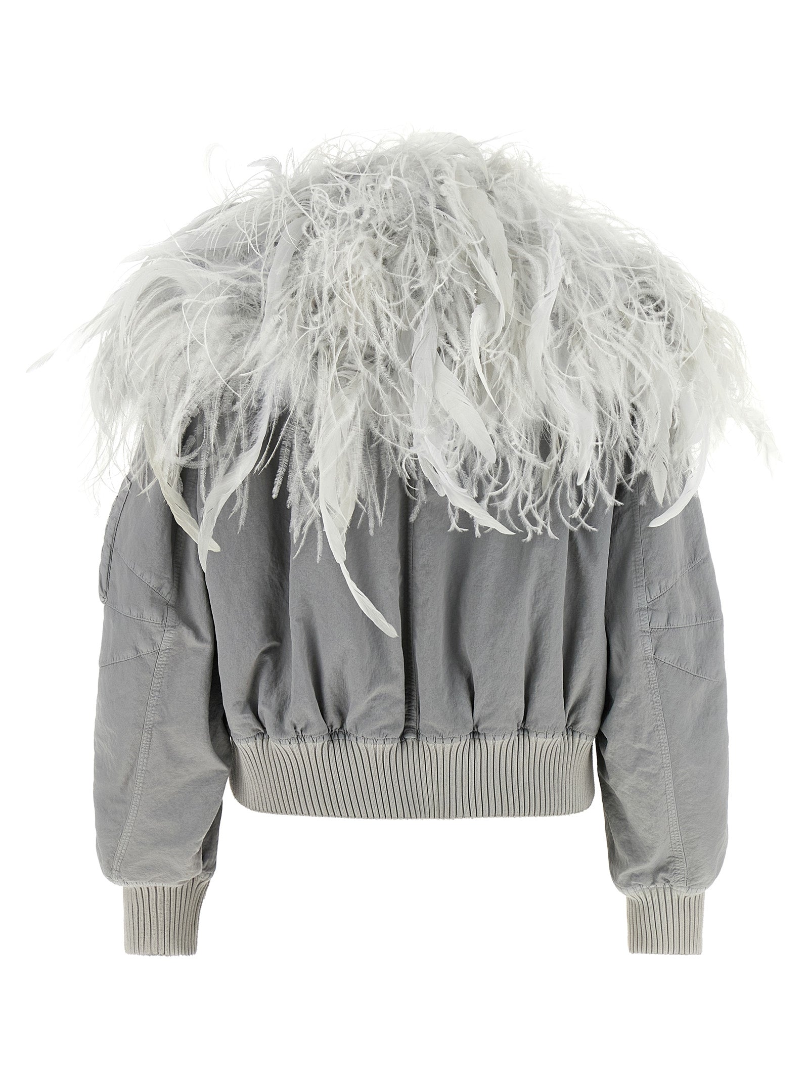 Gray Polyamide Bomber