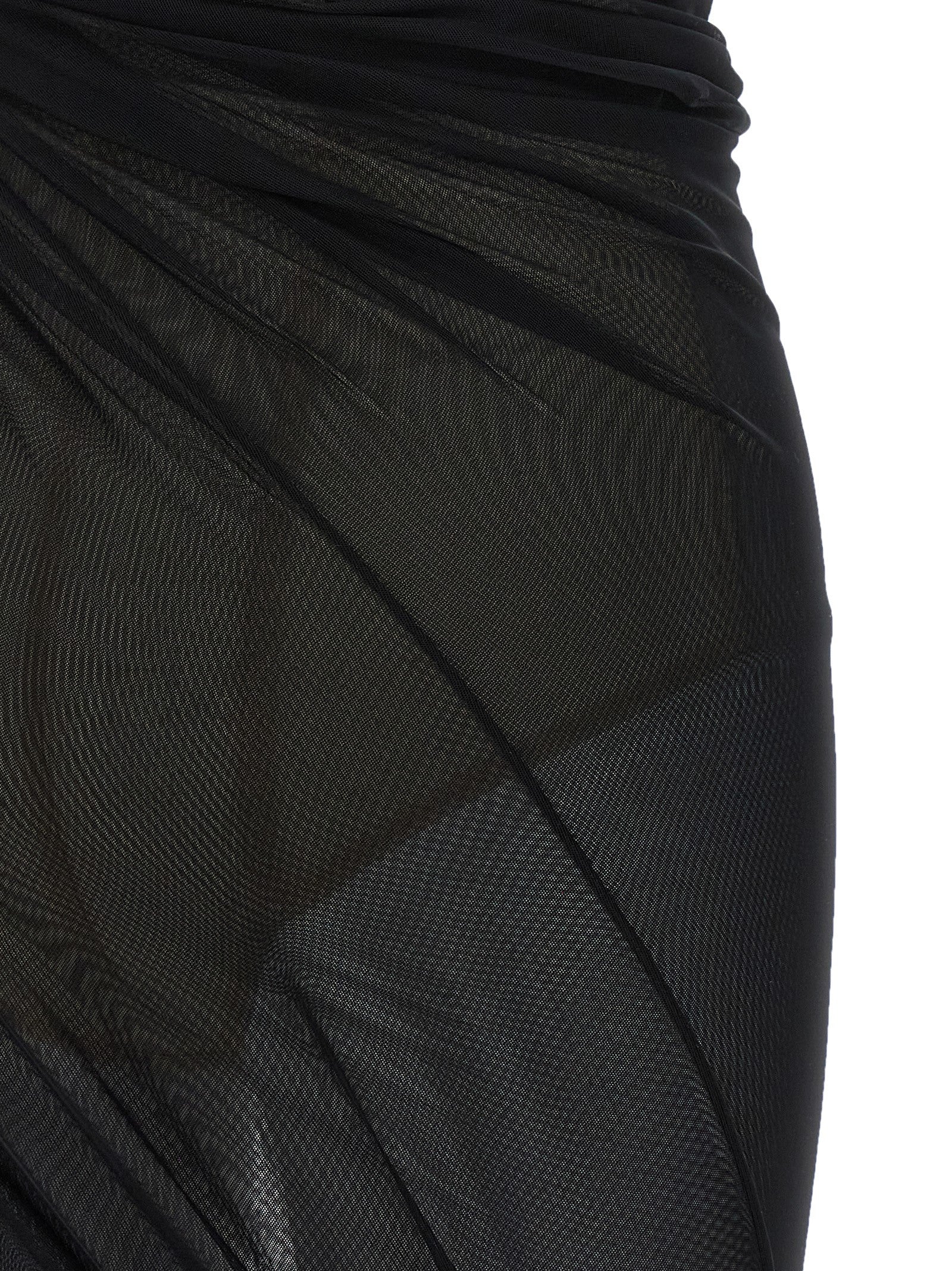 Black Polyamide Midi Dress
