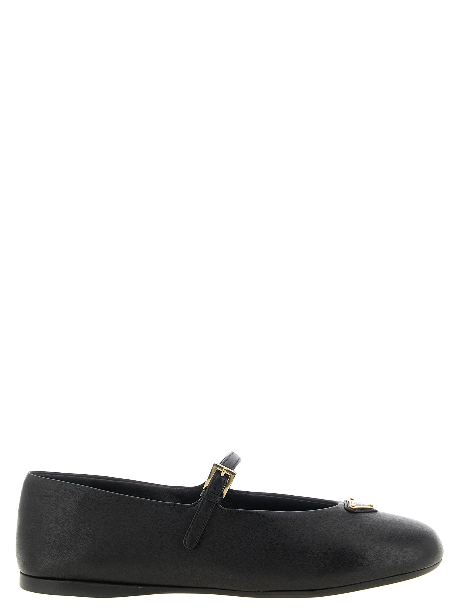 Black Lamb Leather Ballet Flats