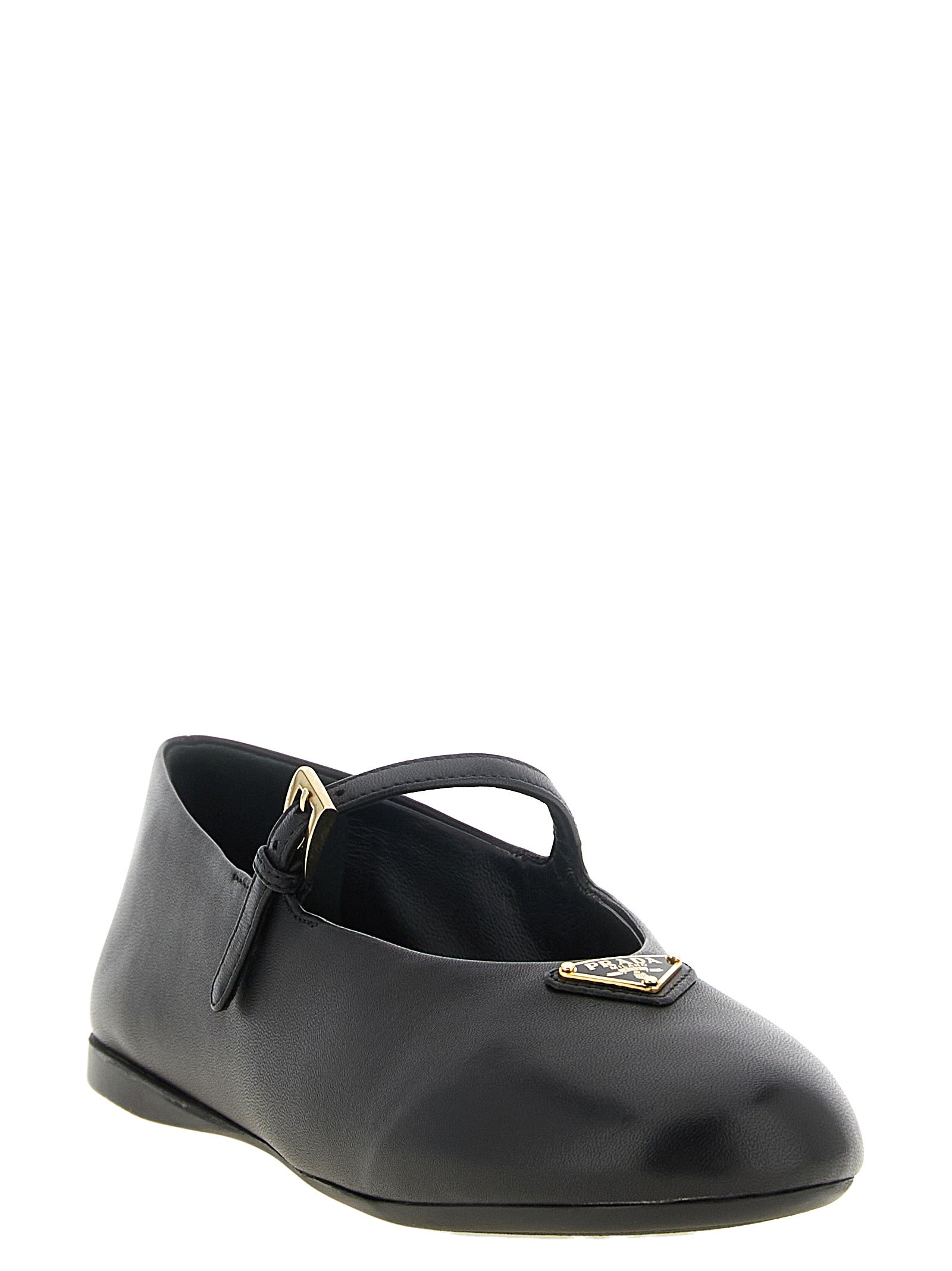 Black Lamb Leather Ballet Flats