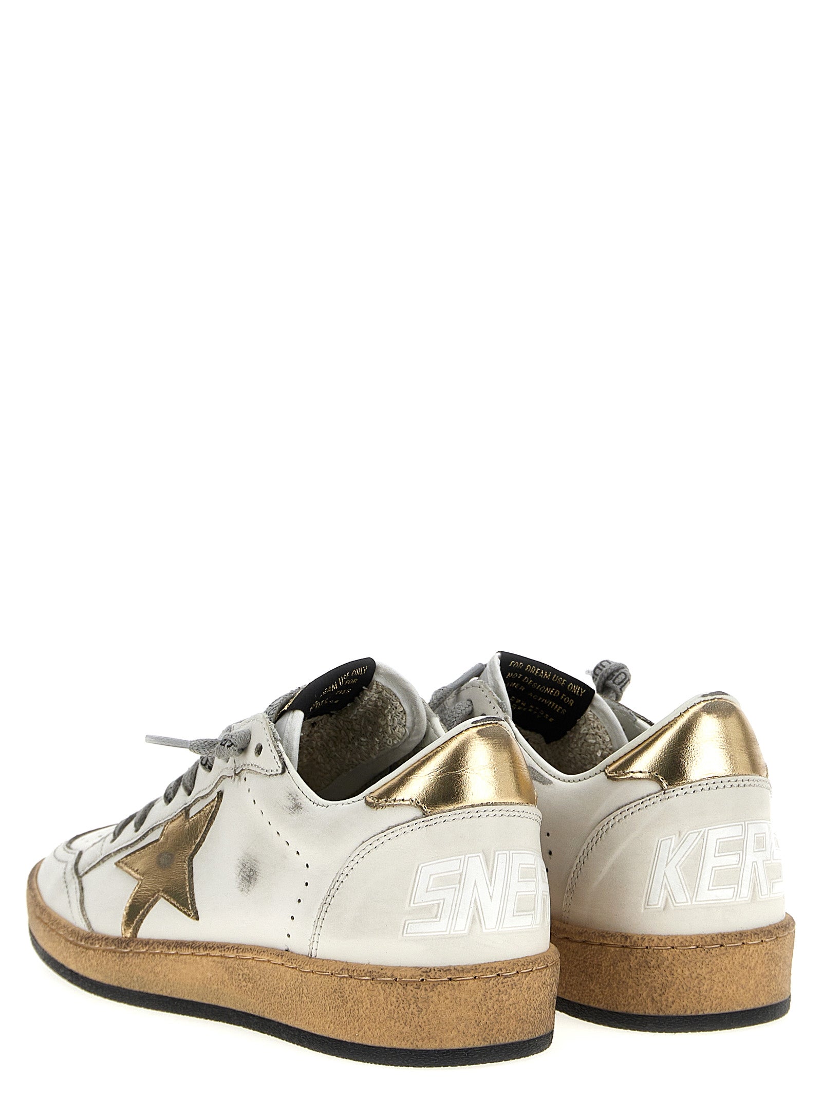 Gold Cowhide Low Top Sneakers
