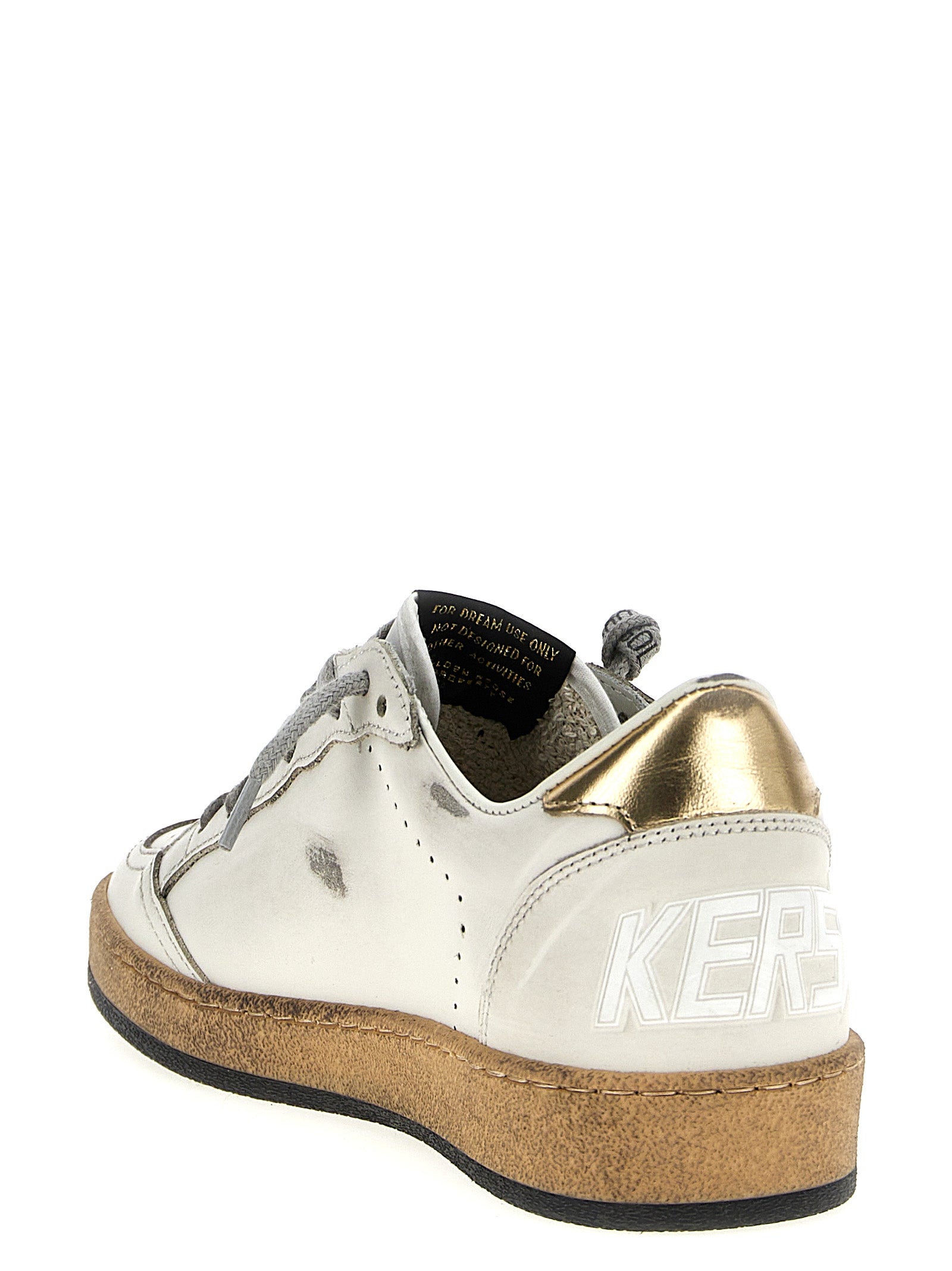 Gold Cowhide Low Top Sneakers