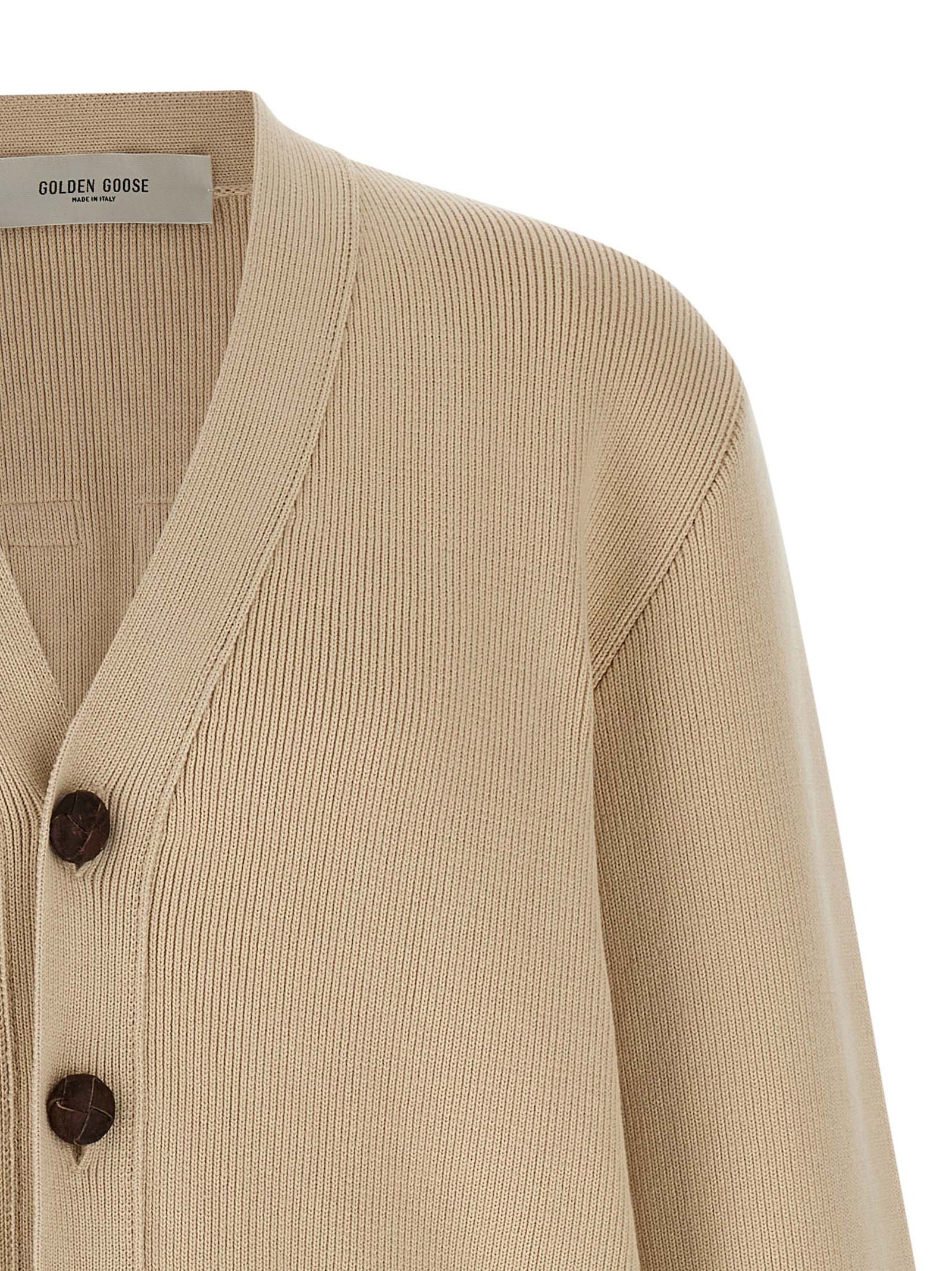 Beige Cotton Cardigan
