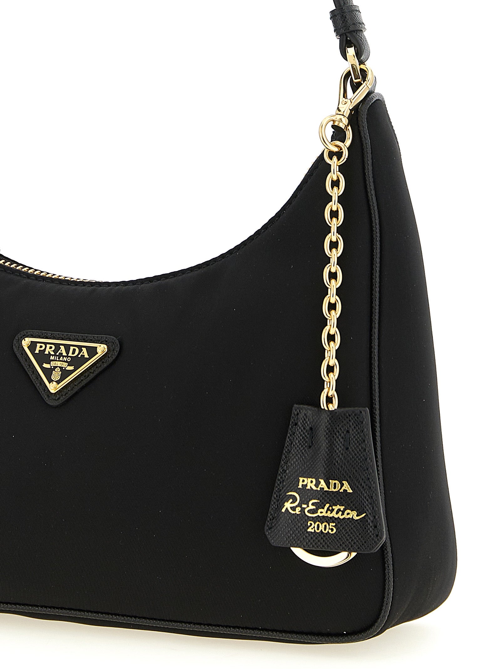Black Recycled Polyamide Shoulder Bag
