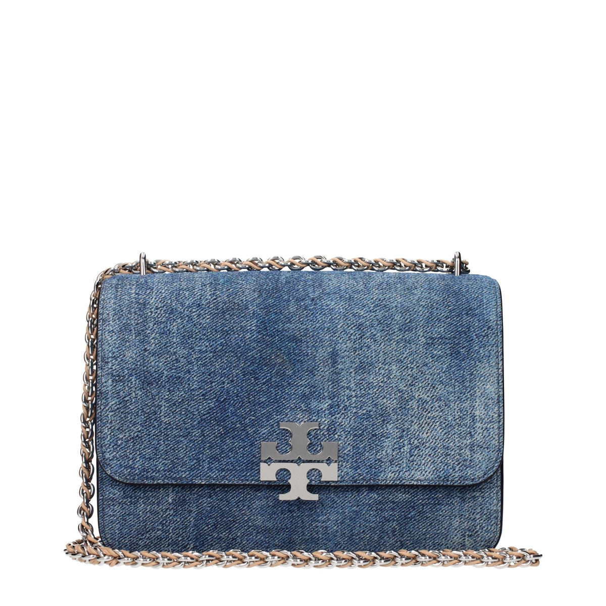 Blue Leather Shoulder Bag