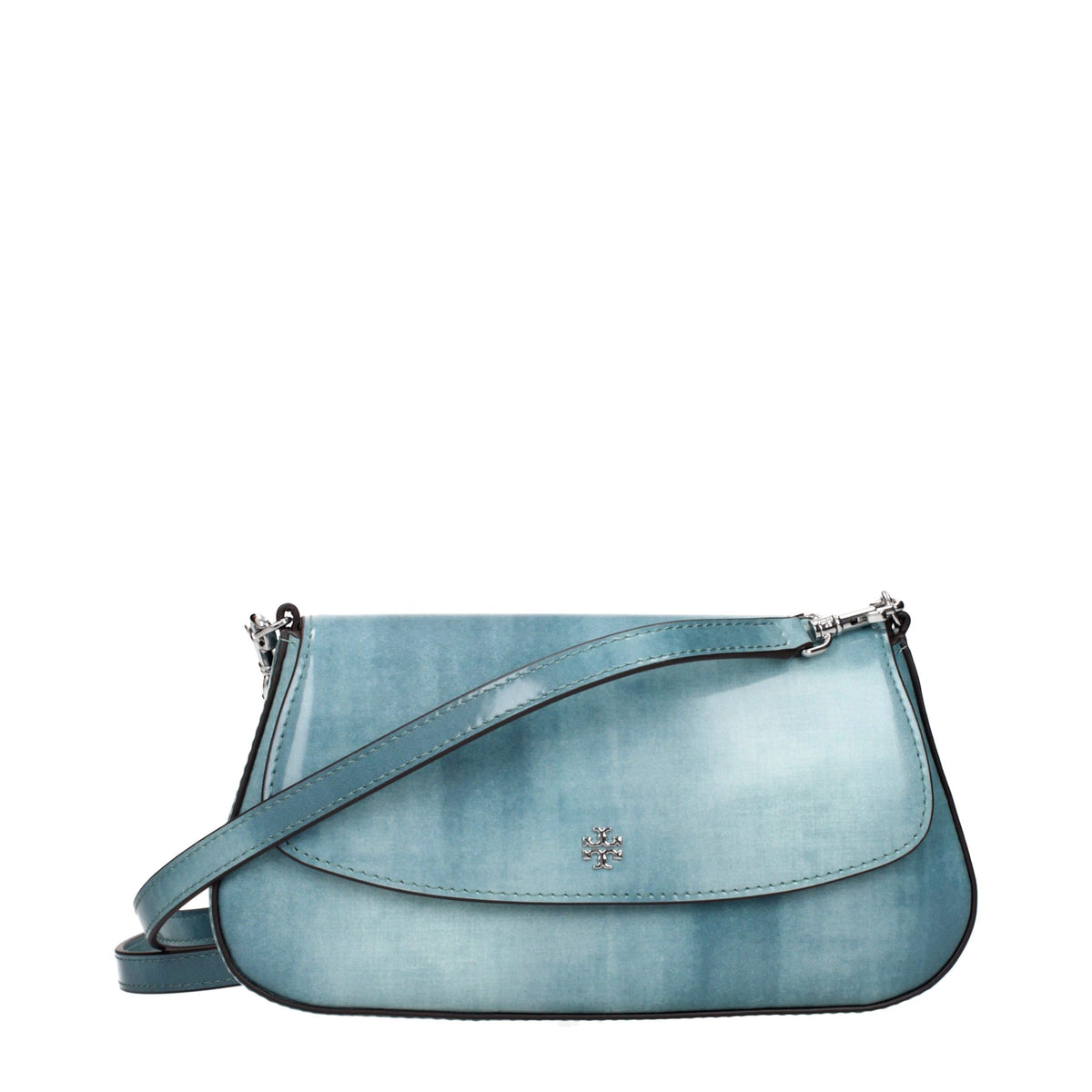 Blue Leather Crossbody Bag
