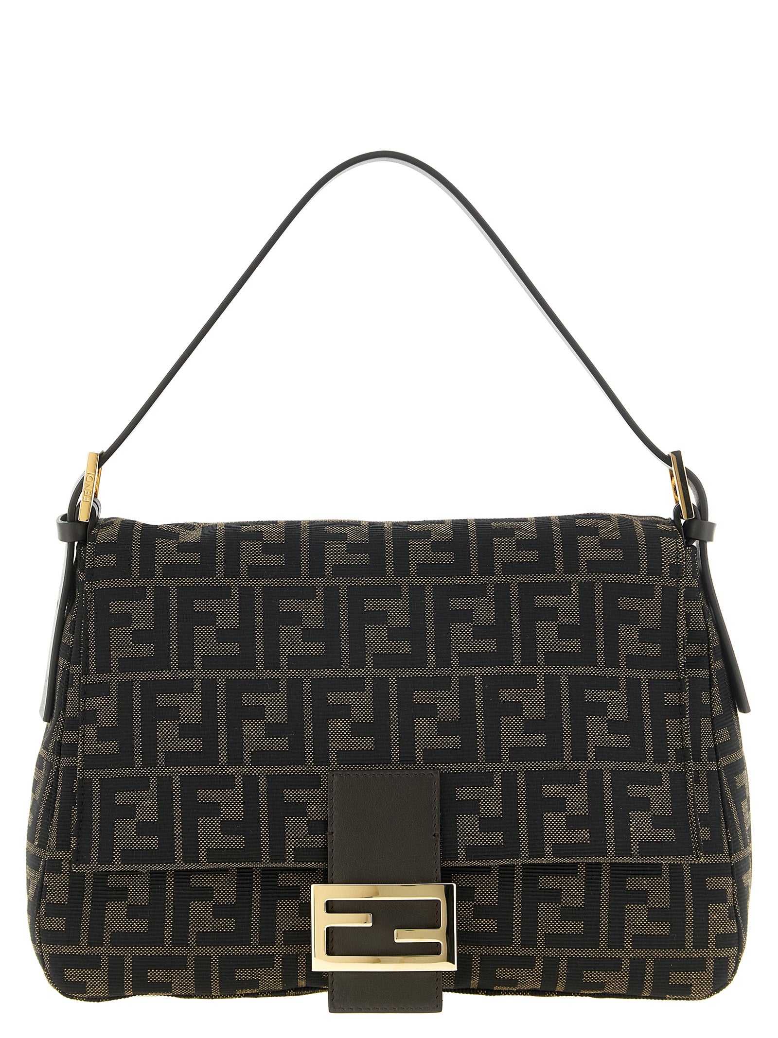 Brown Polyester Shoulder Bag