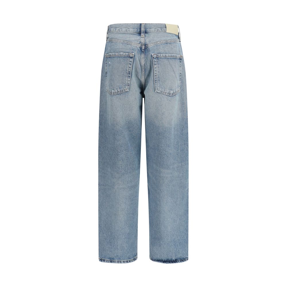 Blue Organic Cotton Straight-Leg Jeans