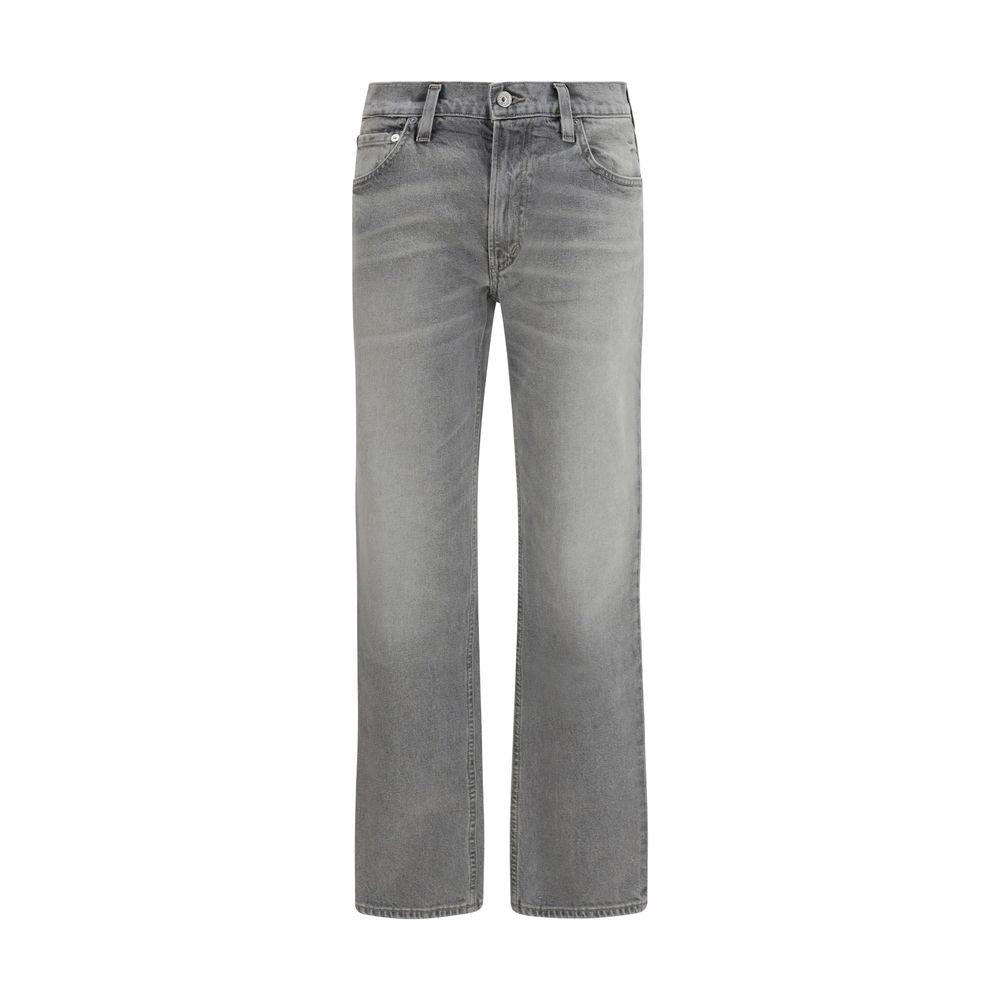 Gray Cotton Slim Fit Jeans