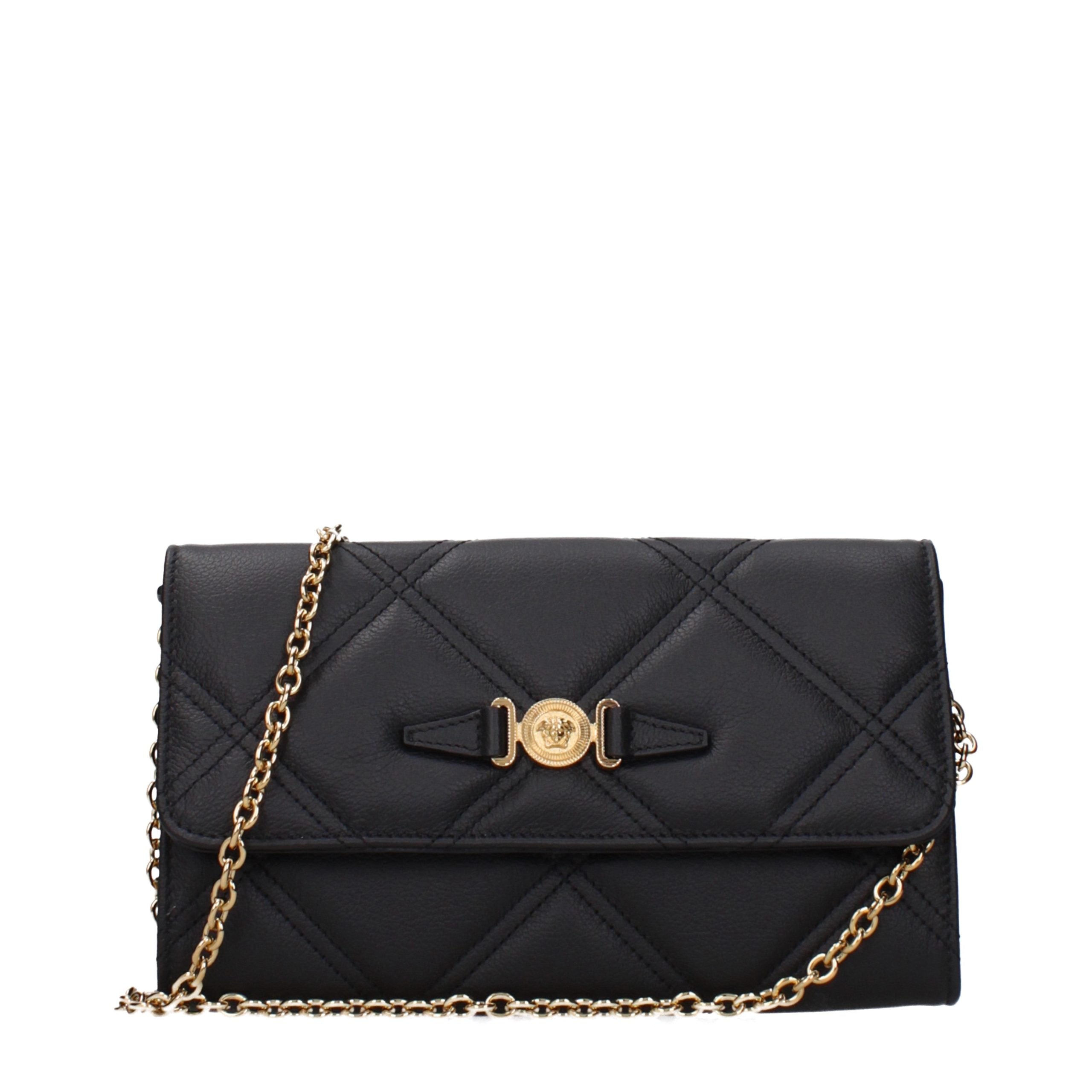 Black Leather Clutch Bag