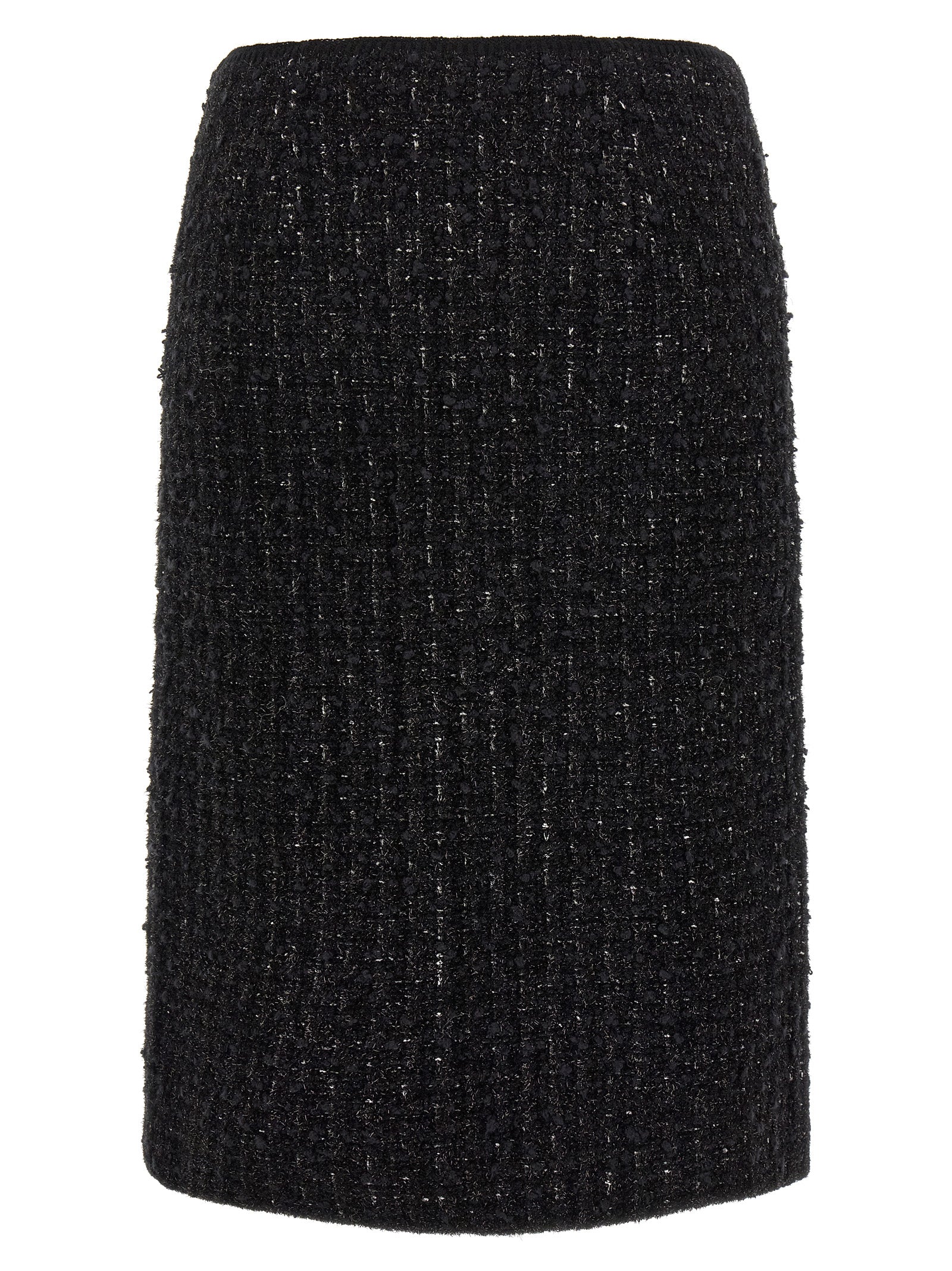 Black Viscose Long Skirt