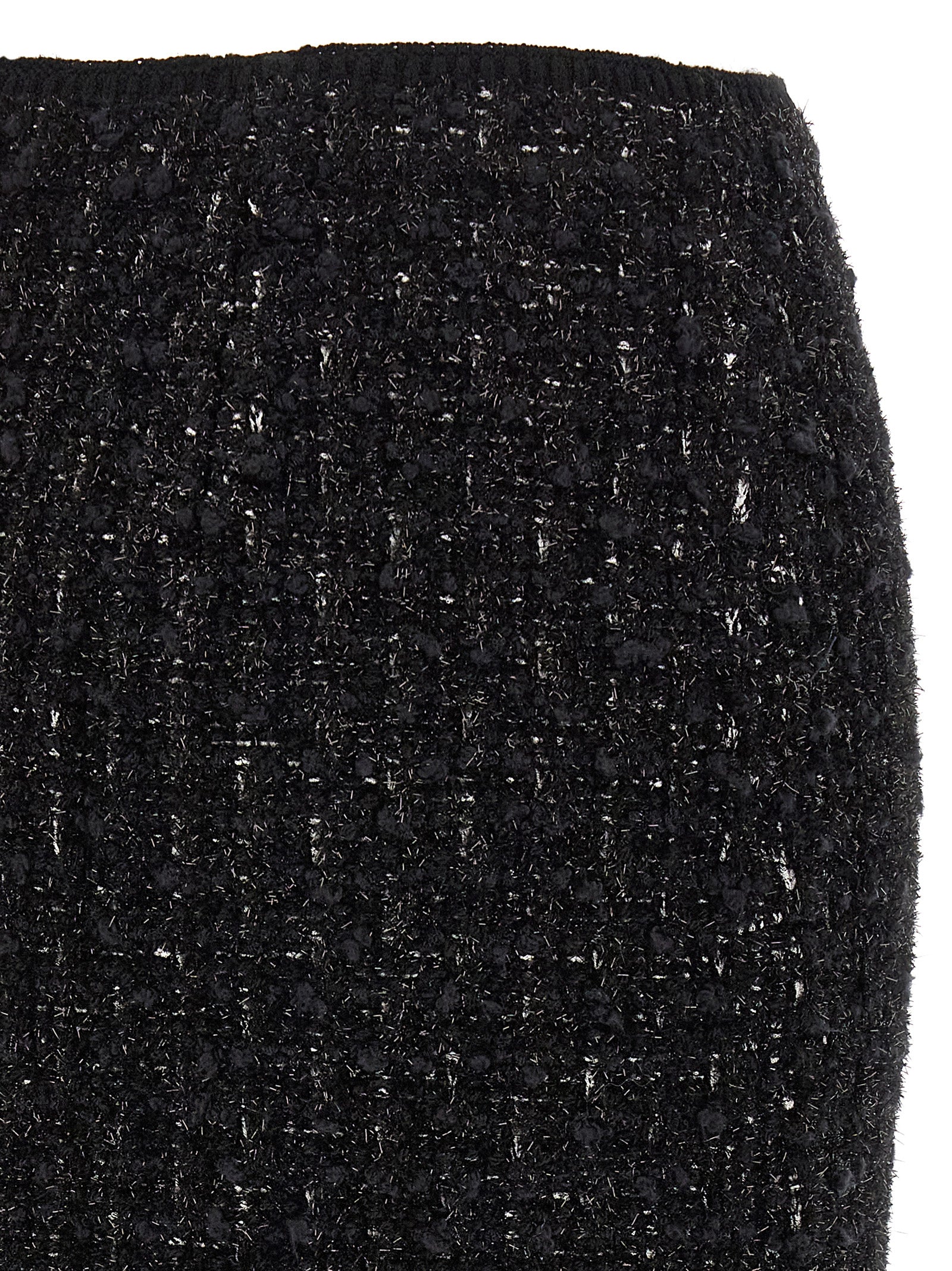 Black Viscose Long Skirt