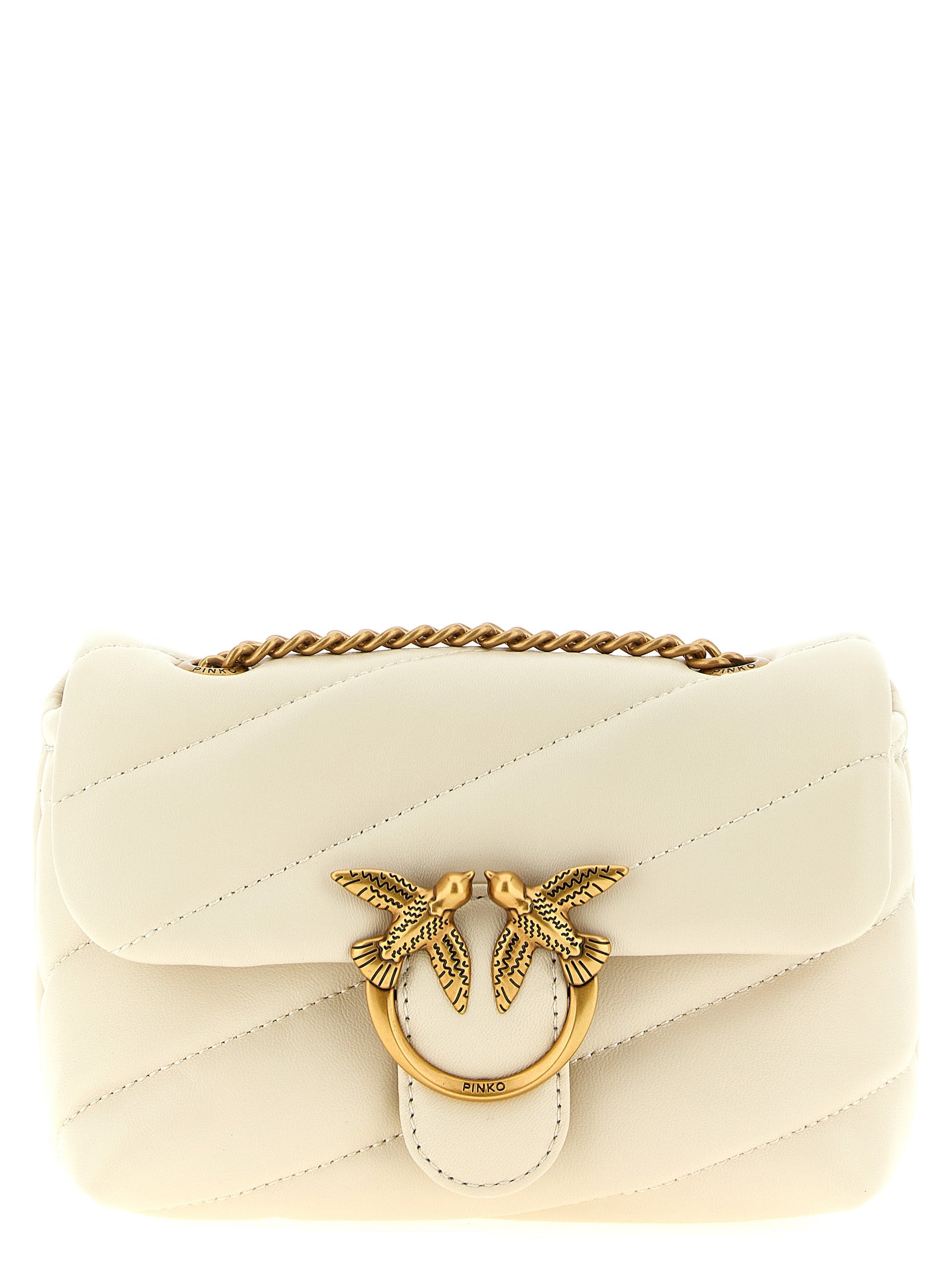 White Lambskin Crossbody Bag