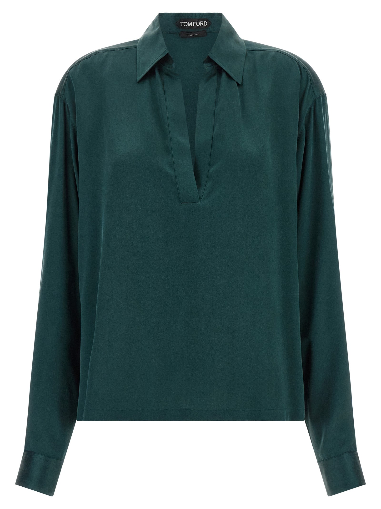 Bicolor Silk Polo Shirt