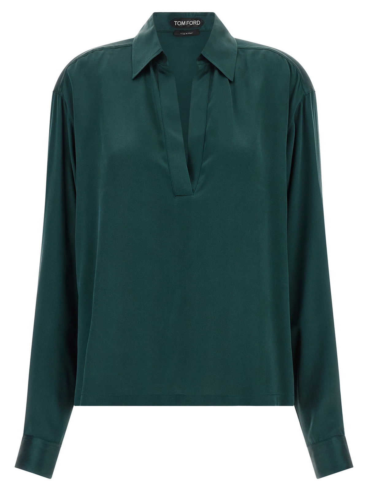 Bicolor Silk Polo Shirt