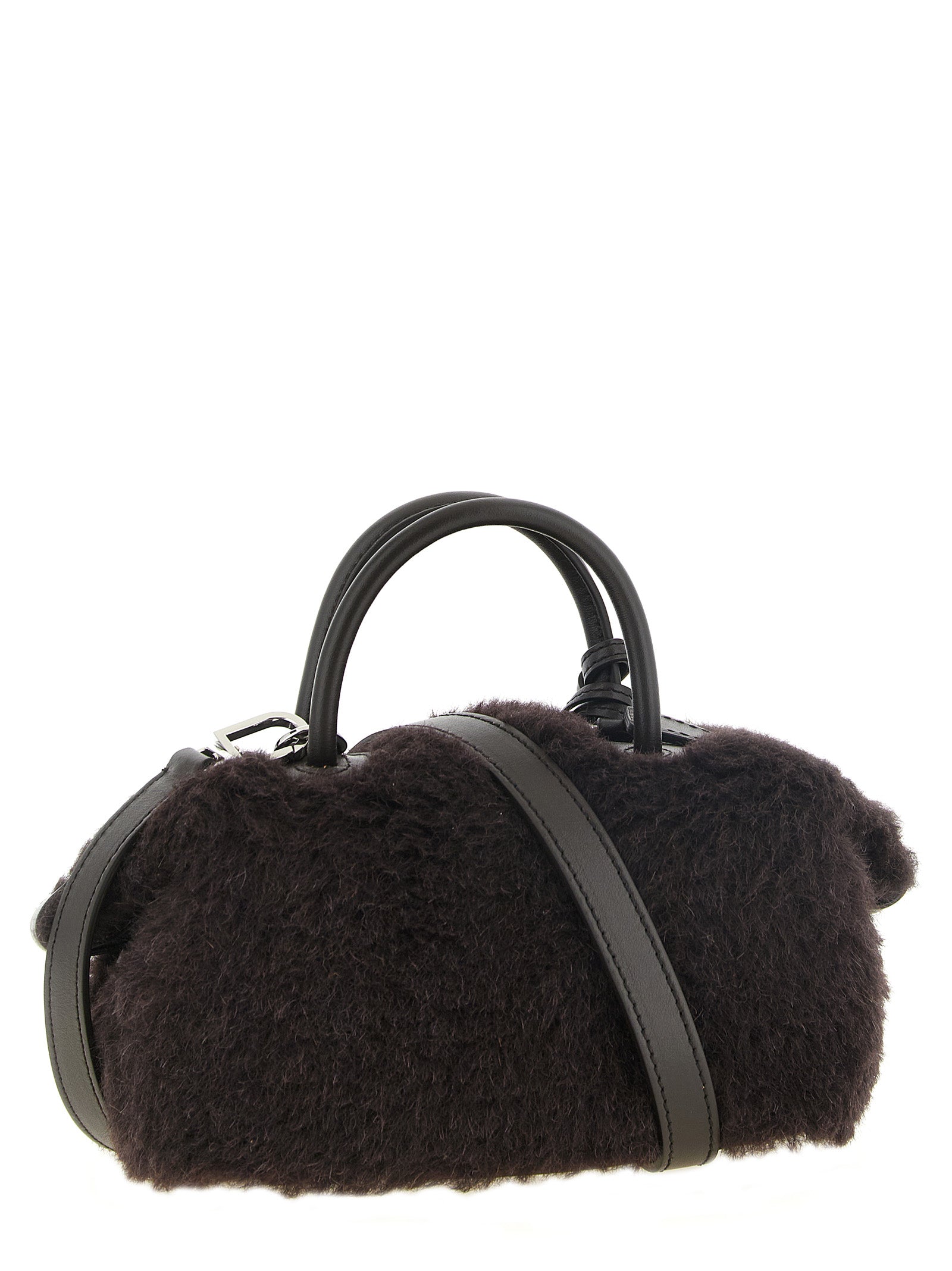 Brown Alpaca Leather Handbag