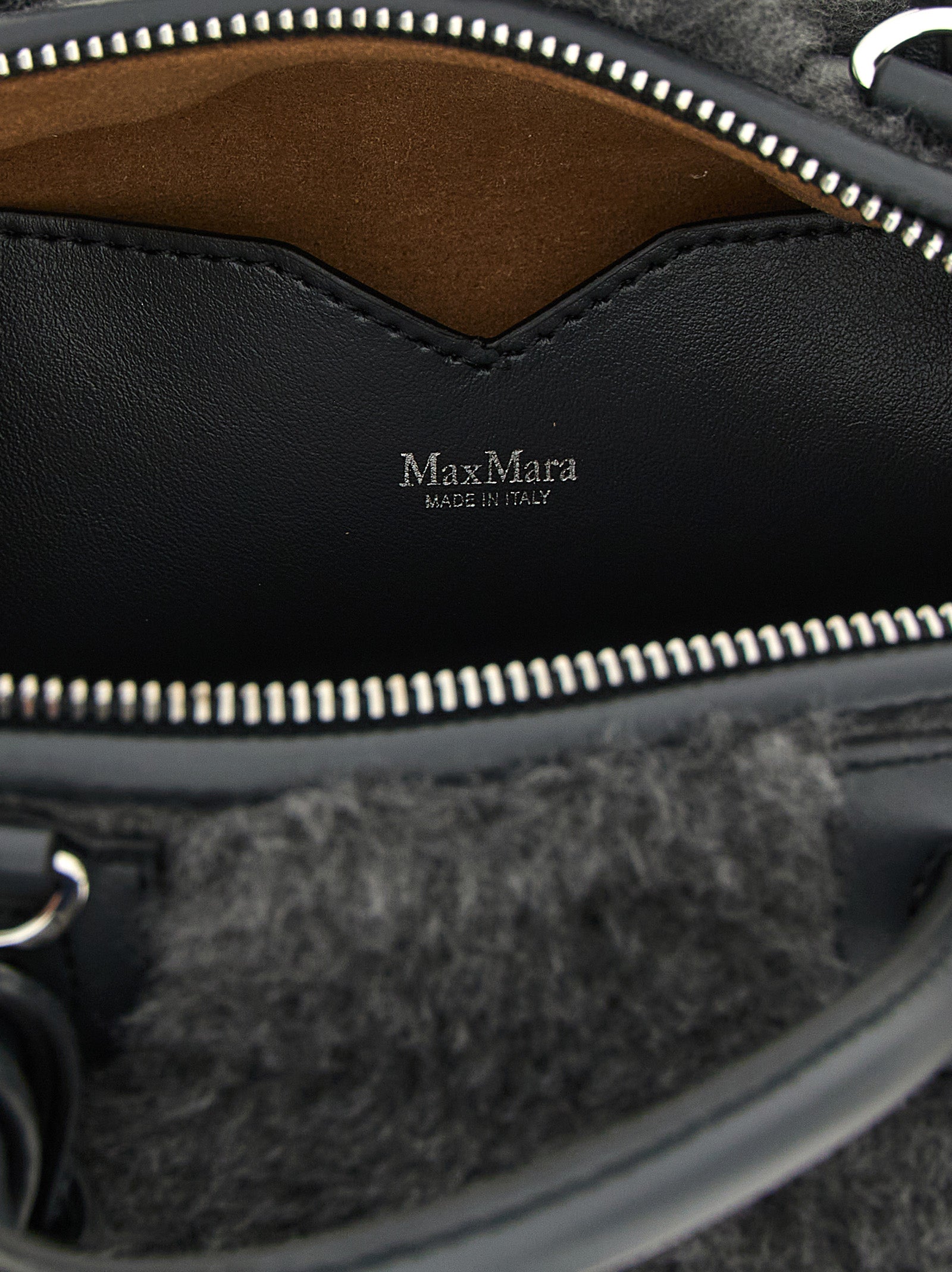 Gray Virgin Wool Handbag