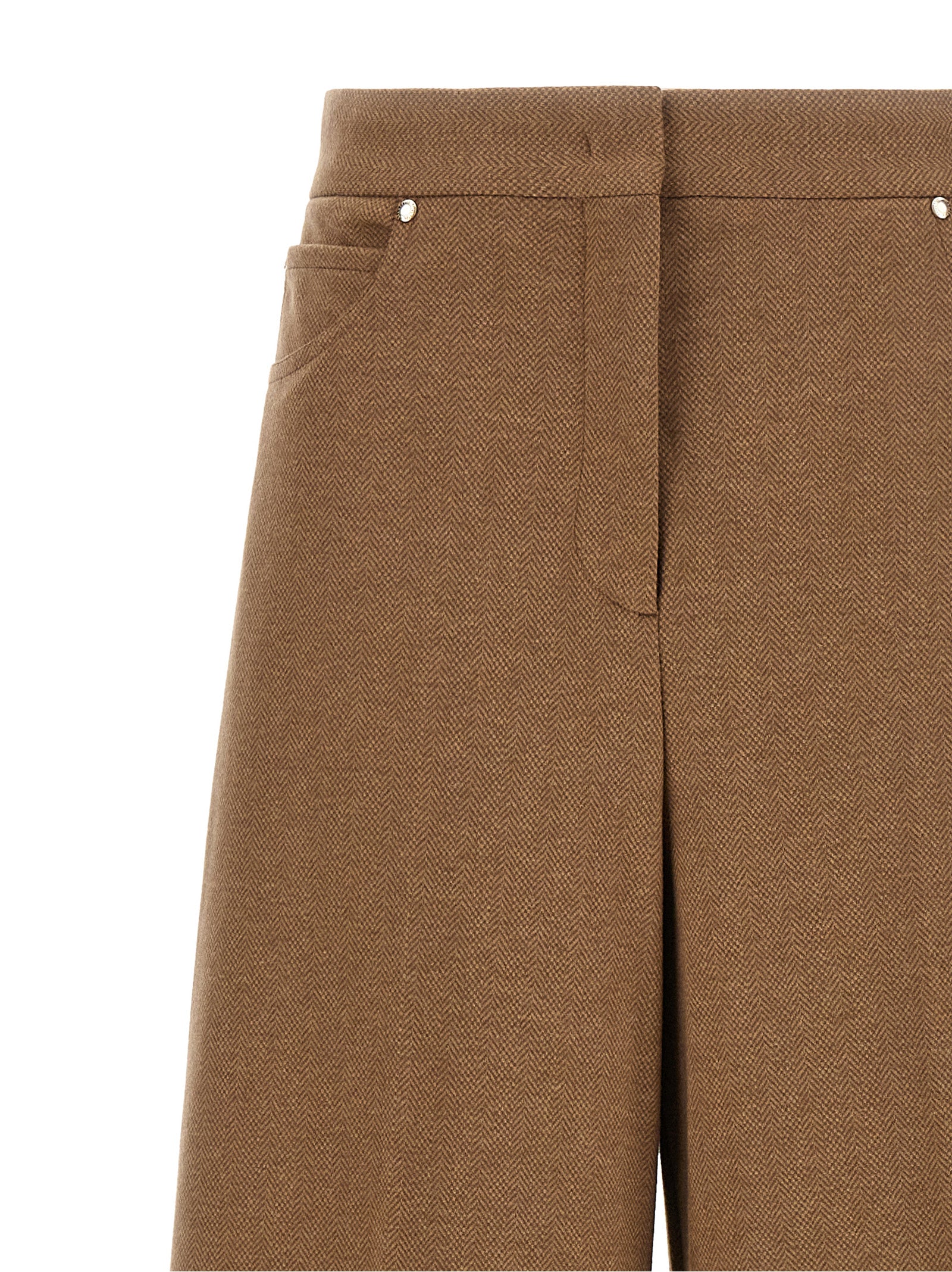 Brown Triacetate Casual Pants