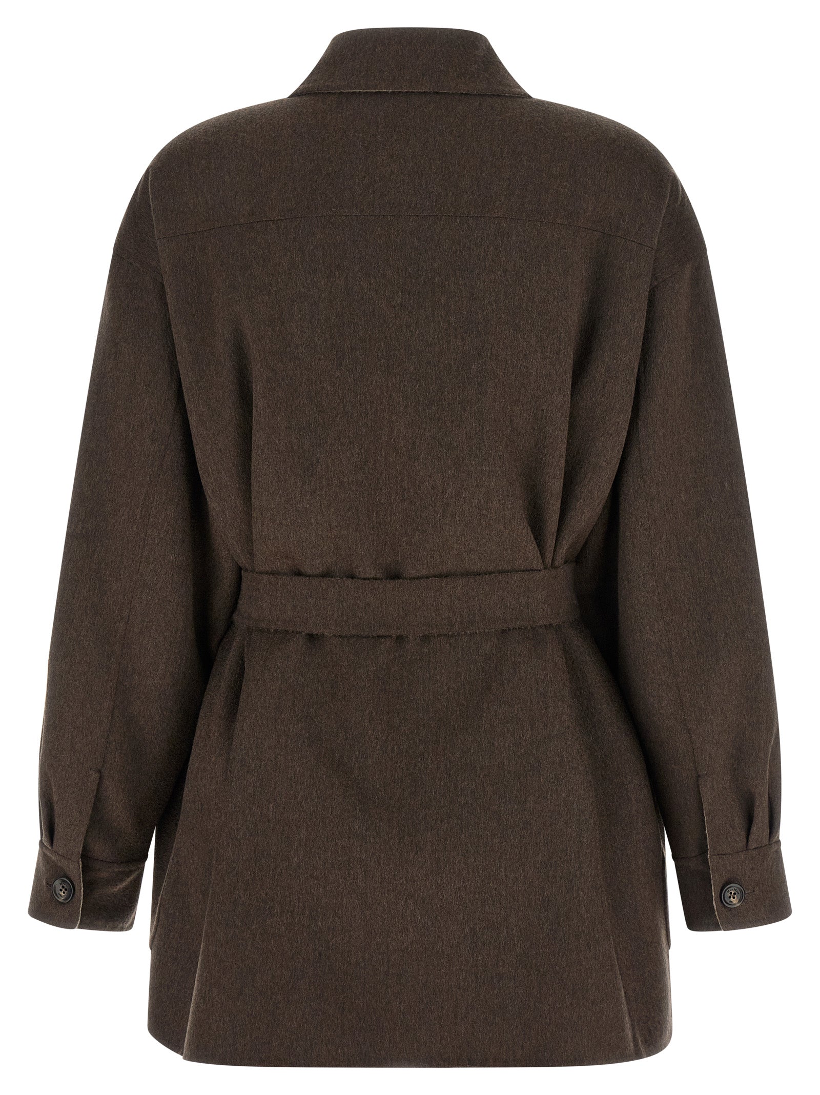 Multicolor Cashmere Full-Length Jacket