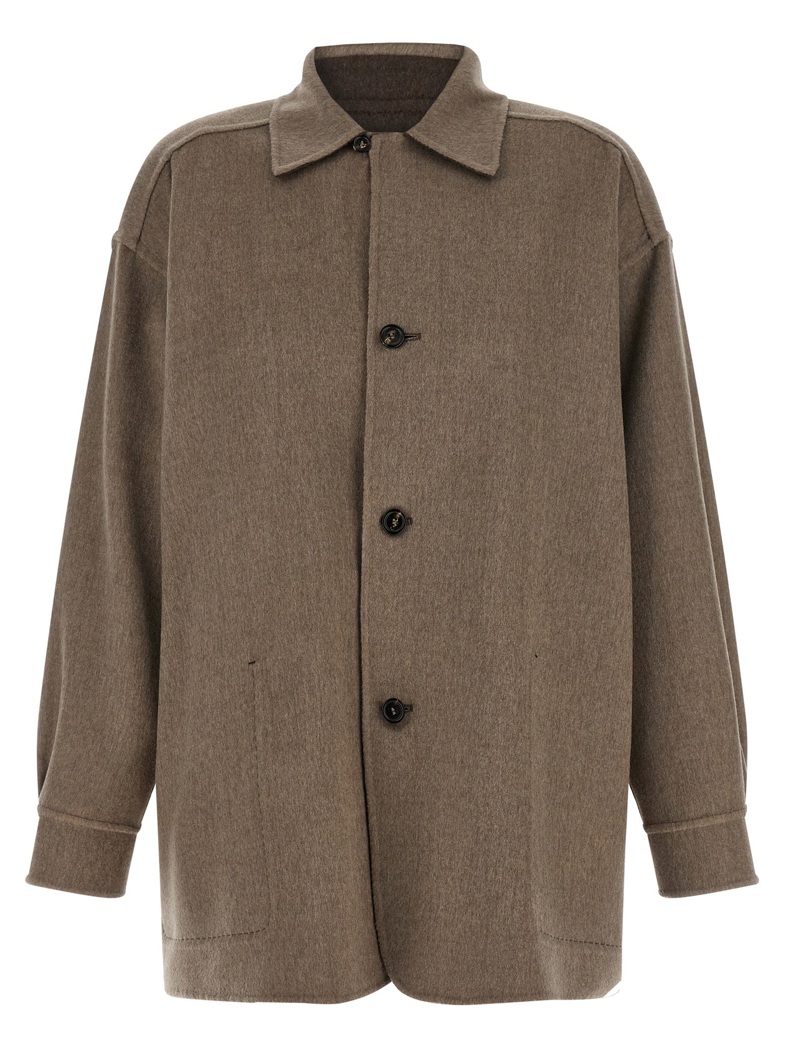 Multicolor Cashmere Full-Length Jacket