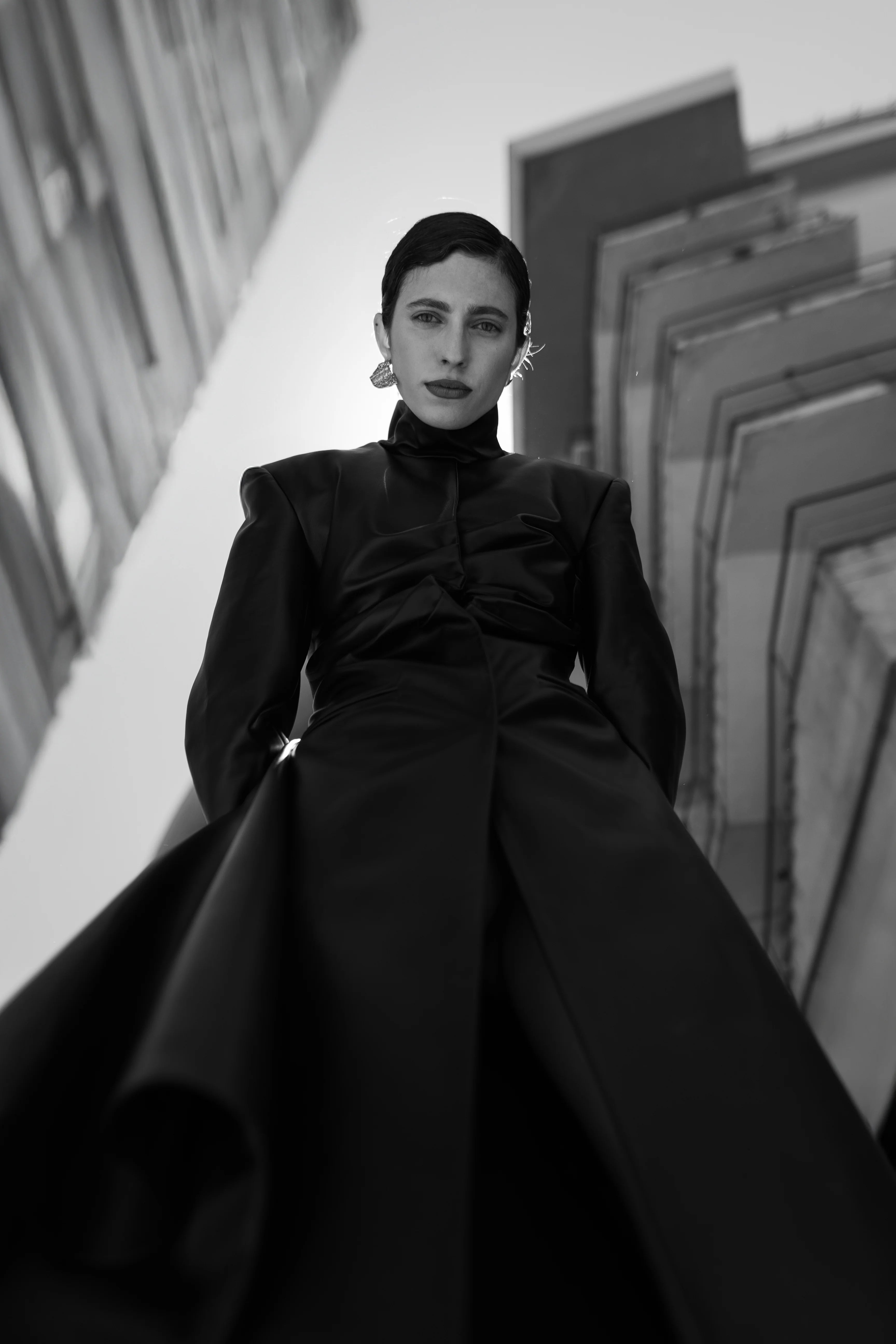 Black Faux Leather Maxi Trench Coat