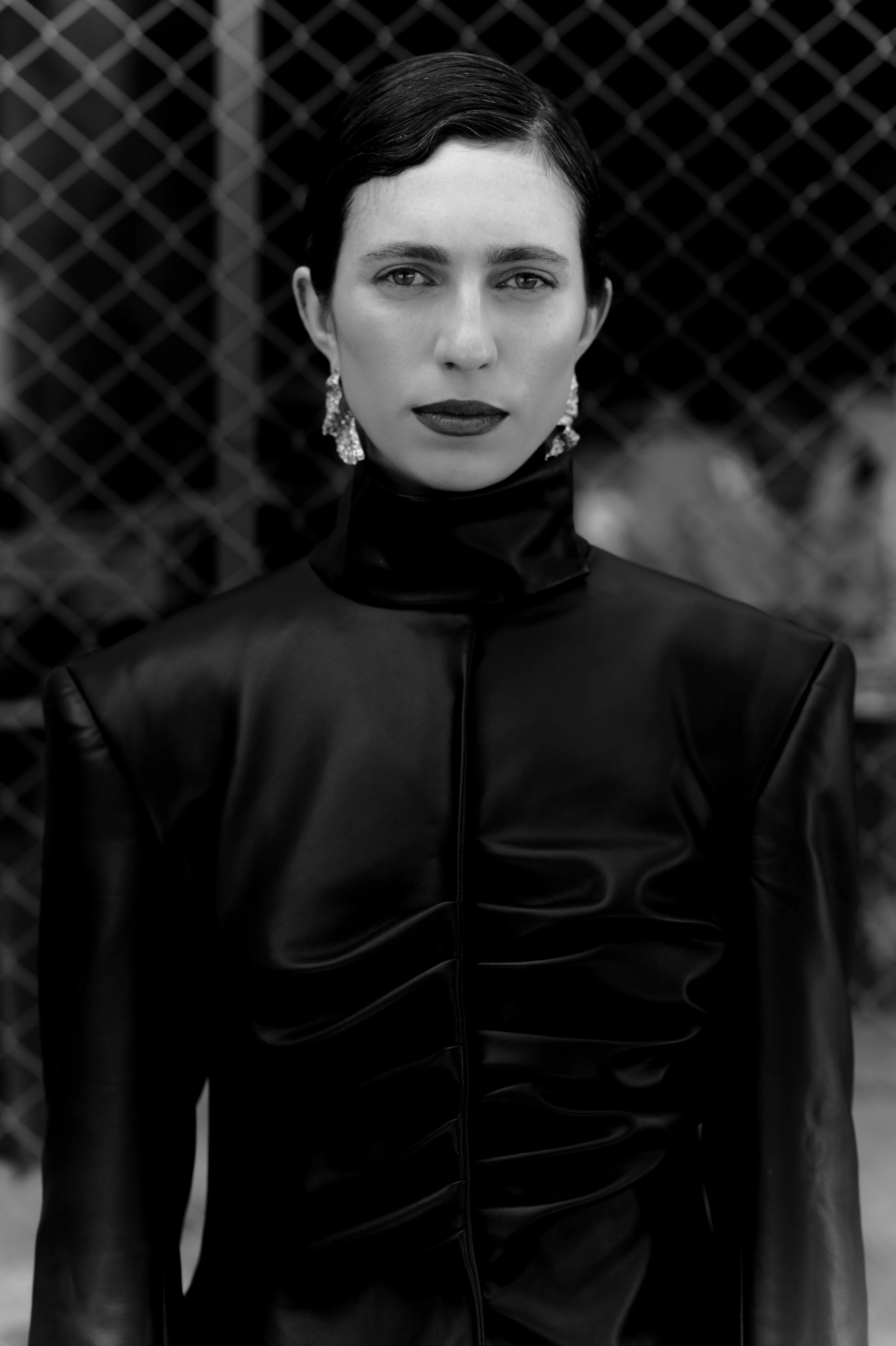 Black Faux Leather Maxi Trench Coat