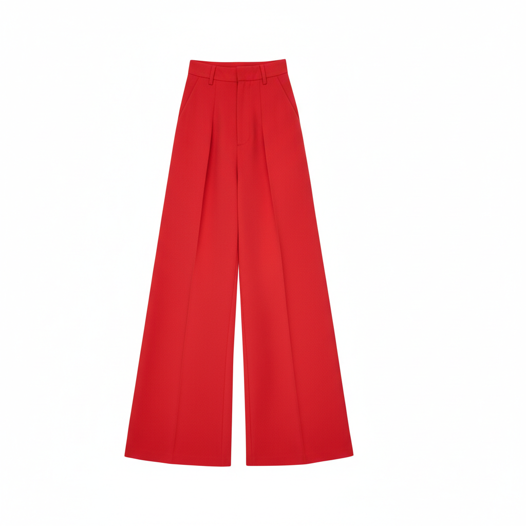 Red Flared Trousers