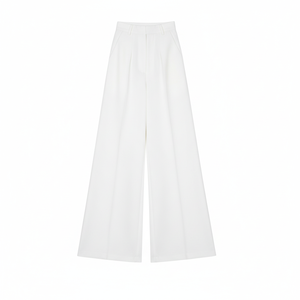 White Flared Trousers
