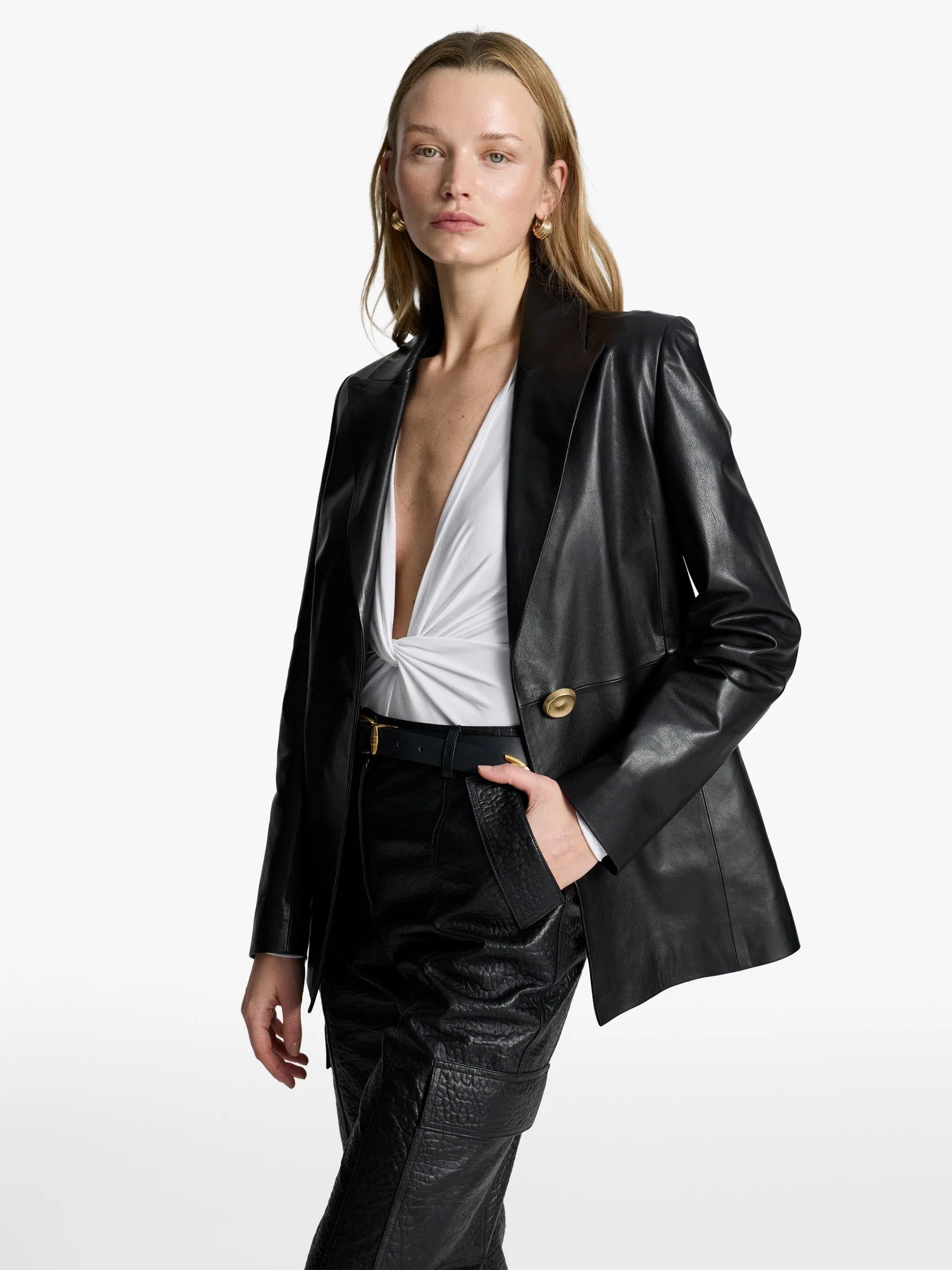 Venus Leather Blazer